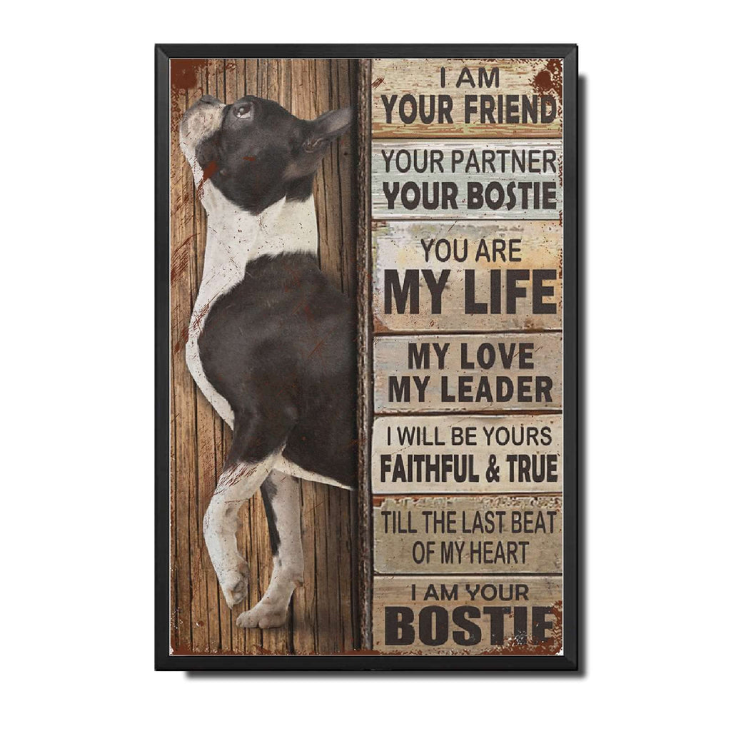 Lygond Metal Sign Tin Sign Vintage Wall Art I Am Your Friend Gift for Boxer Lovers Dog Lovers Vintage Wall Art Prints Restroom Tin Sign for Pub 8×12 Inches