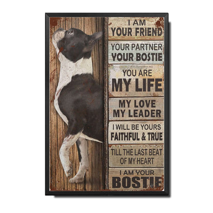 Lygond Metal Sign Tin Sign Vintage Wall Art I Am Your Friend Gift for Boxer Lovers Dog Lovers Vintage Wall Art Prints Restroom Tin Sign for Pub 8×12 Inches