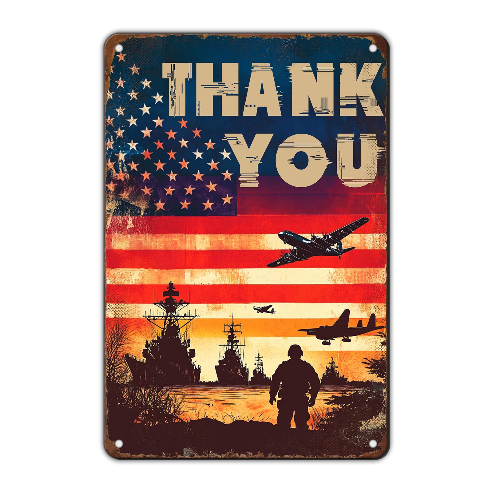 Patriotic Metal Tin Sign Funny American Patriotic Man Tin Sign American Flag Sign 4th of July Vintage Metal Poster Wall Decor for Man Cave Bar Party Garage Outdoor 8x12 Inch