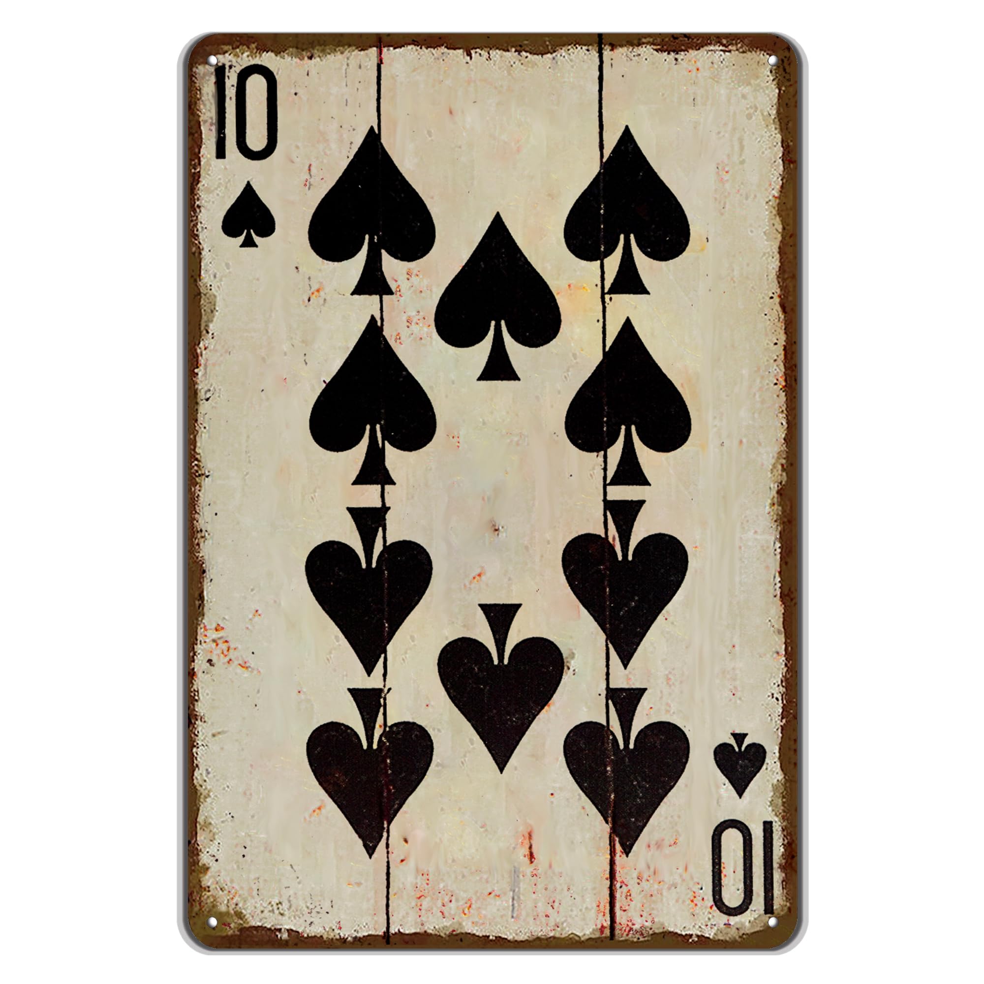 Vintage Poker Wall Decor Metal Sign Retro tin Sign Wall Decorative Signs for Man Cave Home Cafe Pub bar Shop 12x8 Inch Spades Ace