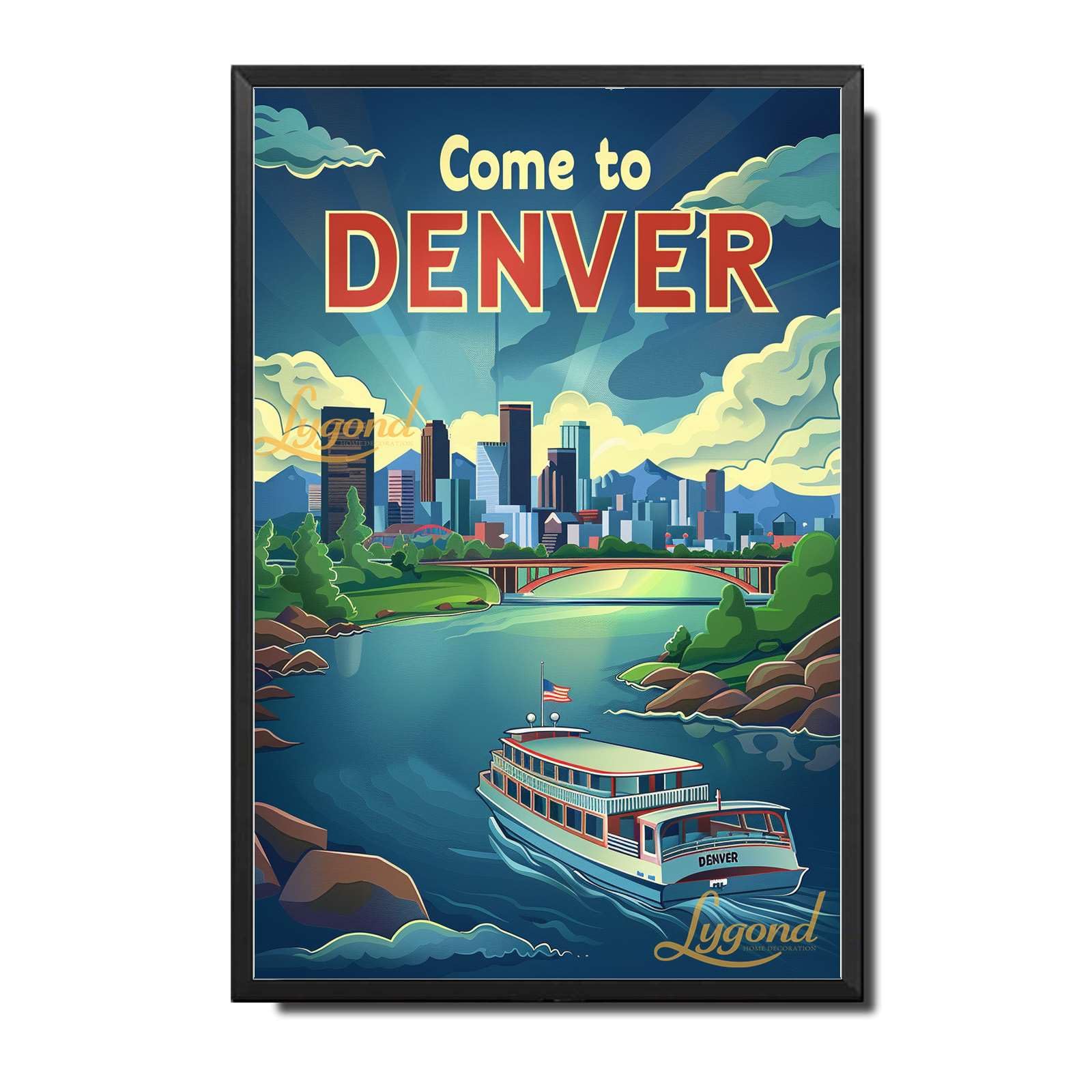 Lygond Metal Sign Tin Sign Vintage Wall Art Come to Chicago Travel Greenhouse Decor for Gift 8×12 Inches