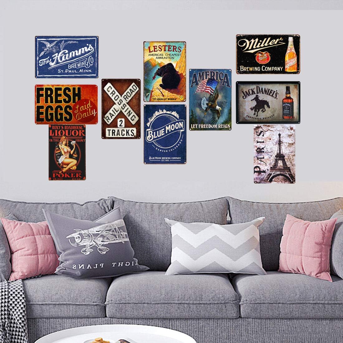 Miller Brewing Beer Retro Vintage Bar Sign Decoration Gifts Bar Pub Garage Diner Cafe Home Wall Decor Art Poster 8X12Inch