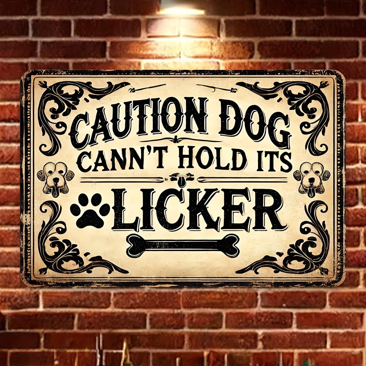 Vintage Metal Tin Sign "Wash Your Paws" - Rustic Dog Themed Artwork, Iron Wall Decor for Home, Gym, Cafe, Garage, Bathroom - Pet-Friendly Decorative Sign, 12x8 Inches