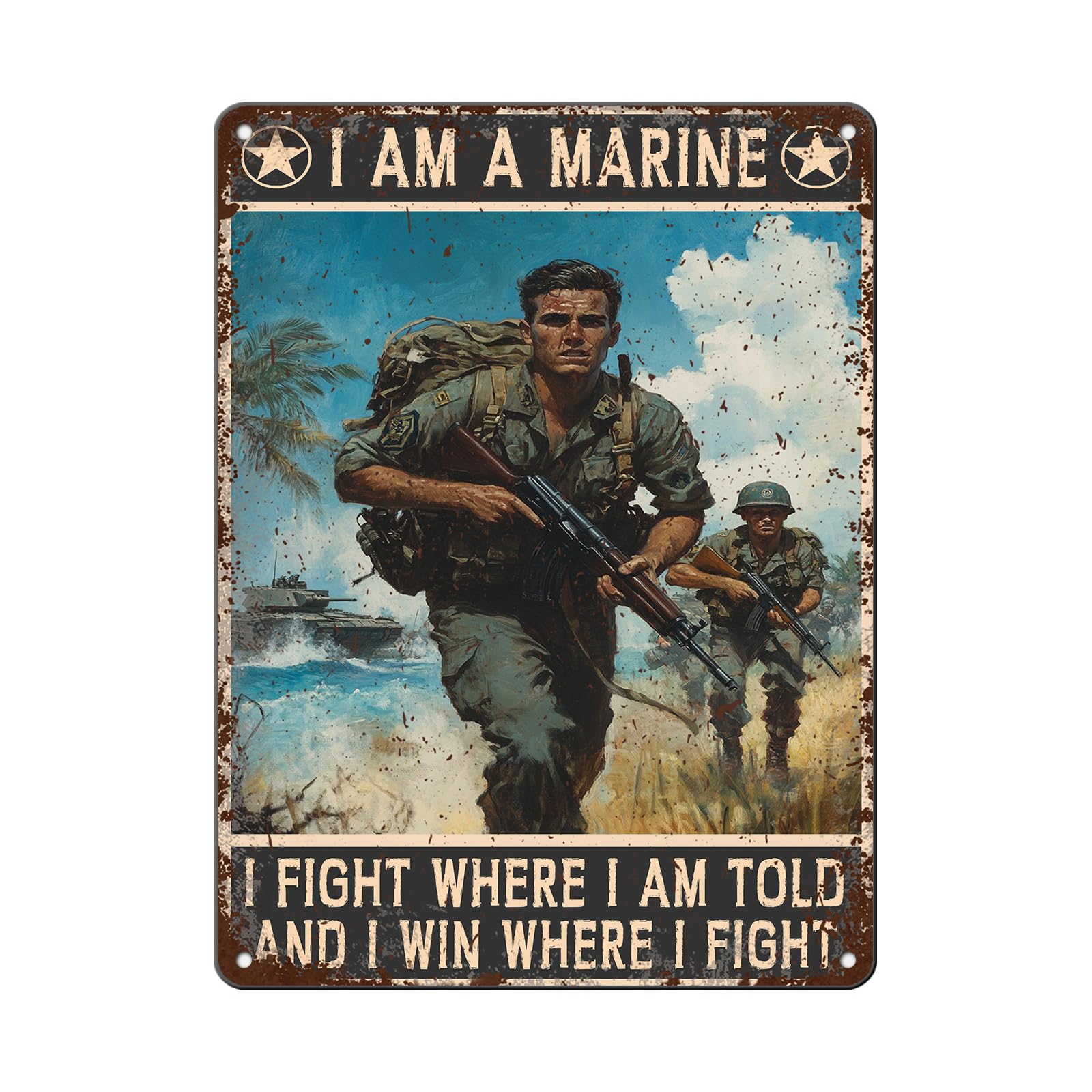Patriotic Metal Tin Sign Funny American Patriotic Man Tin Sign American Flag Sign 4th of July Vintage Metal Poster Wall Decor for Man Cave Bar Party Garage Outdoor 8x12 Inch