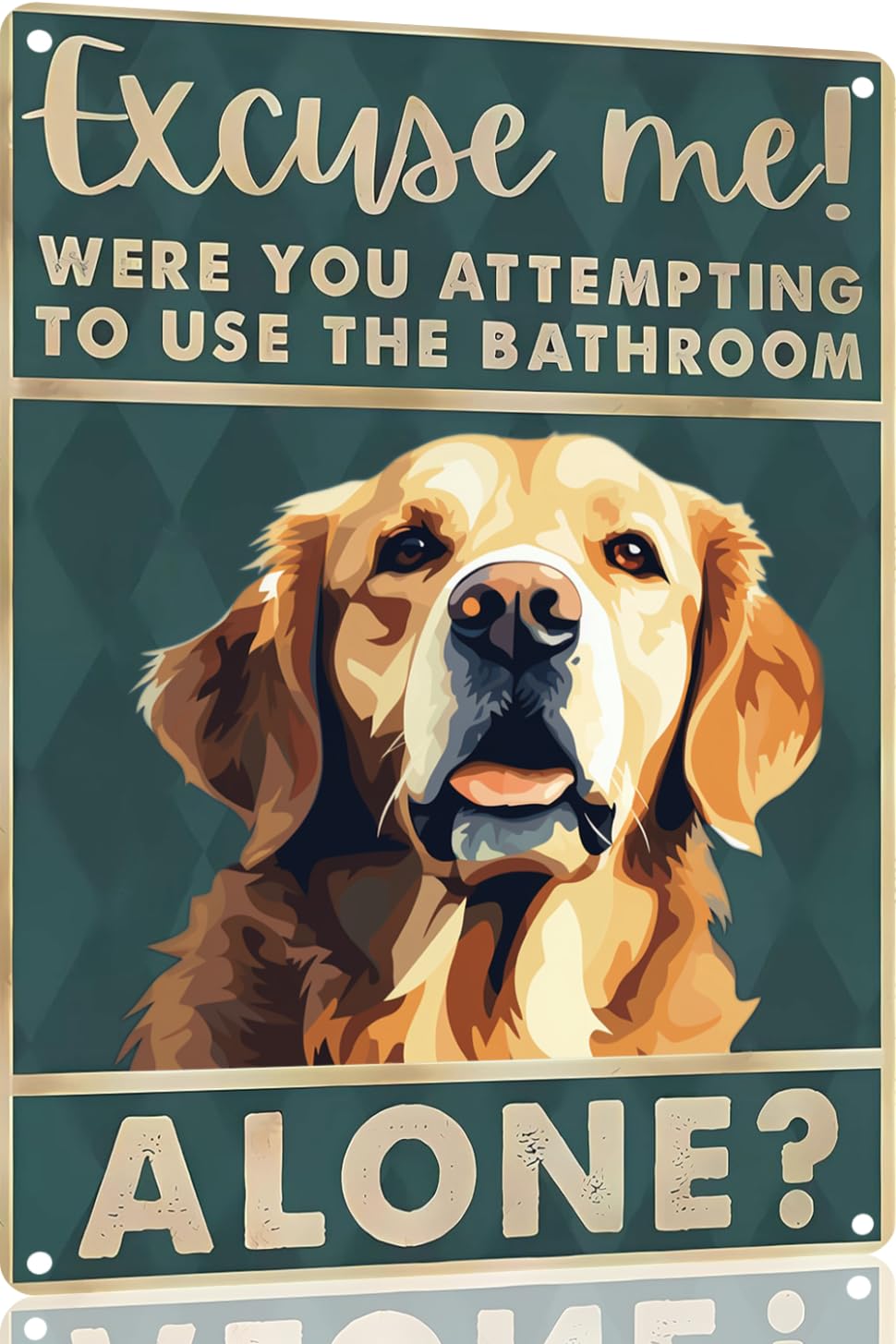 Boston Terrier Dog 12x8 inch excuse me were you attempting to use the bathroom alone - Dog Metal Poster Dog Lover Gift Art Funny Dogs Wall Art Decoration Retro Metal Tin Sign(1492)