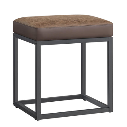 SONGMICS Home LUIZ Collection - Ottoman Footstool, Rectangle Ottoman, Vanity Chair Stool, Footrest, Reversible Top, Side Table, Max. Load 660 lb, Bedroom Living Room Entryway, Dove Gray ULOM079G01