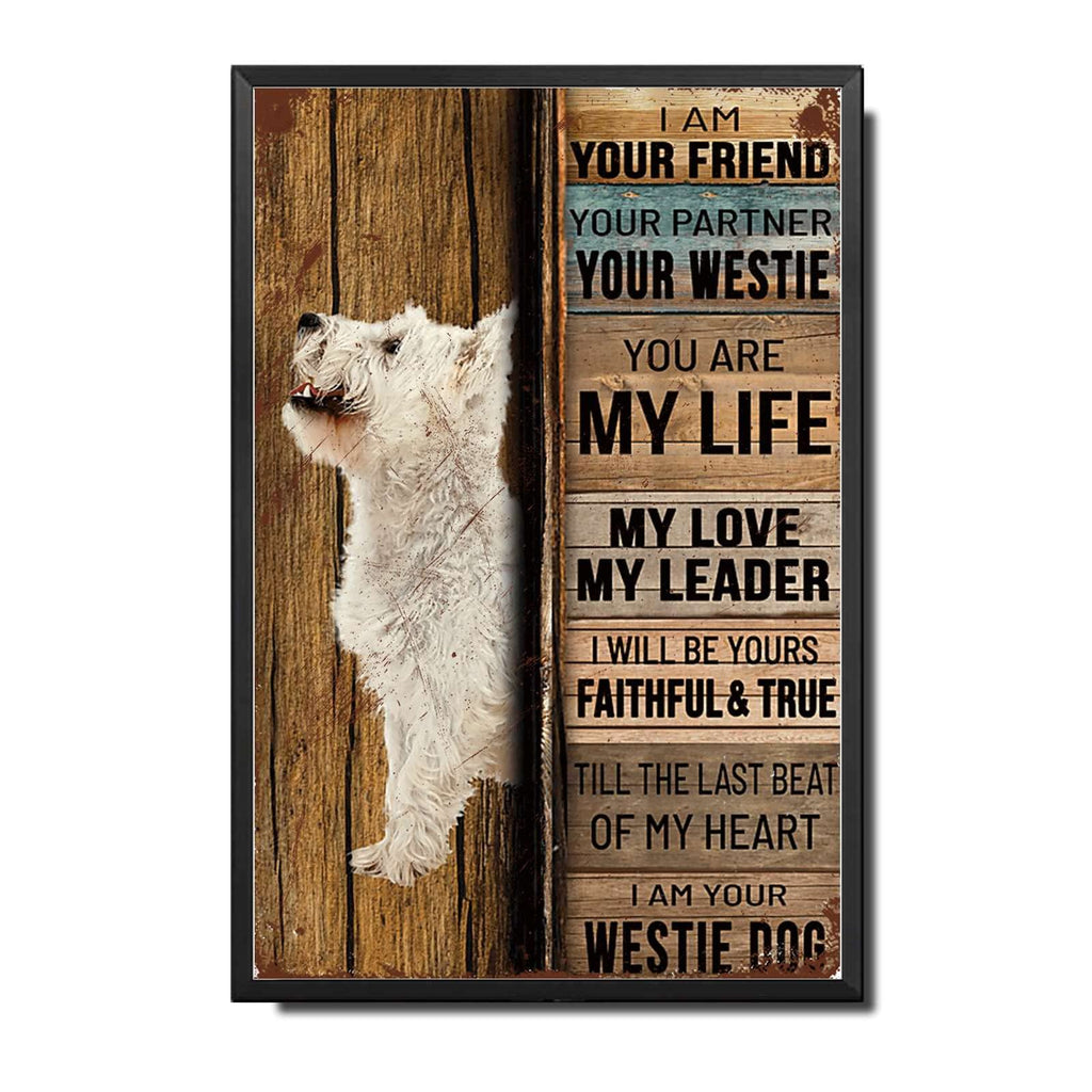 Lygond Metal Sign Tin Sign Vintage Wall Art I Am Your Friend Gift for Boxer Lovers Dog Lovers Vintage Wall Art Prints Restroom Tin Sign for Pub 8×12 Inches