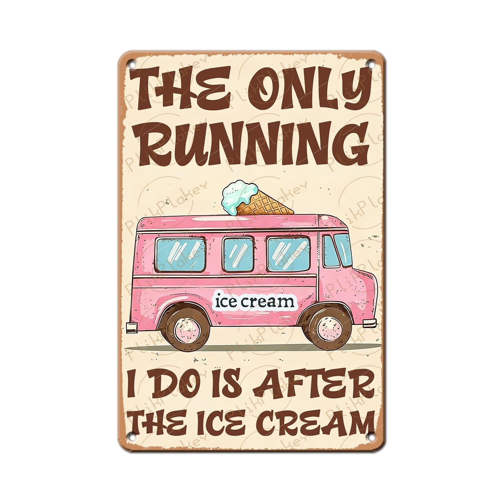 Vintage Metal Tin Sign Ice Cream Retro Sweet Food Diner Wall Decor Kitchen Cafe Bar Club Home Kids Room Living Room Dessert Store Hotel Poster 12x8 Inch