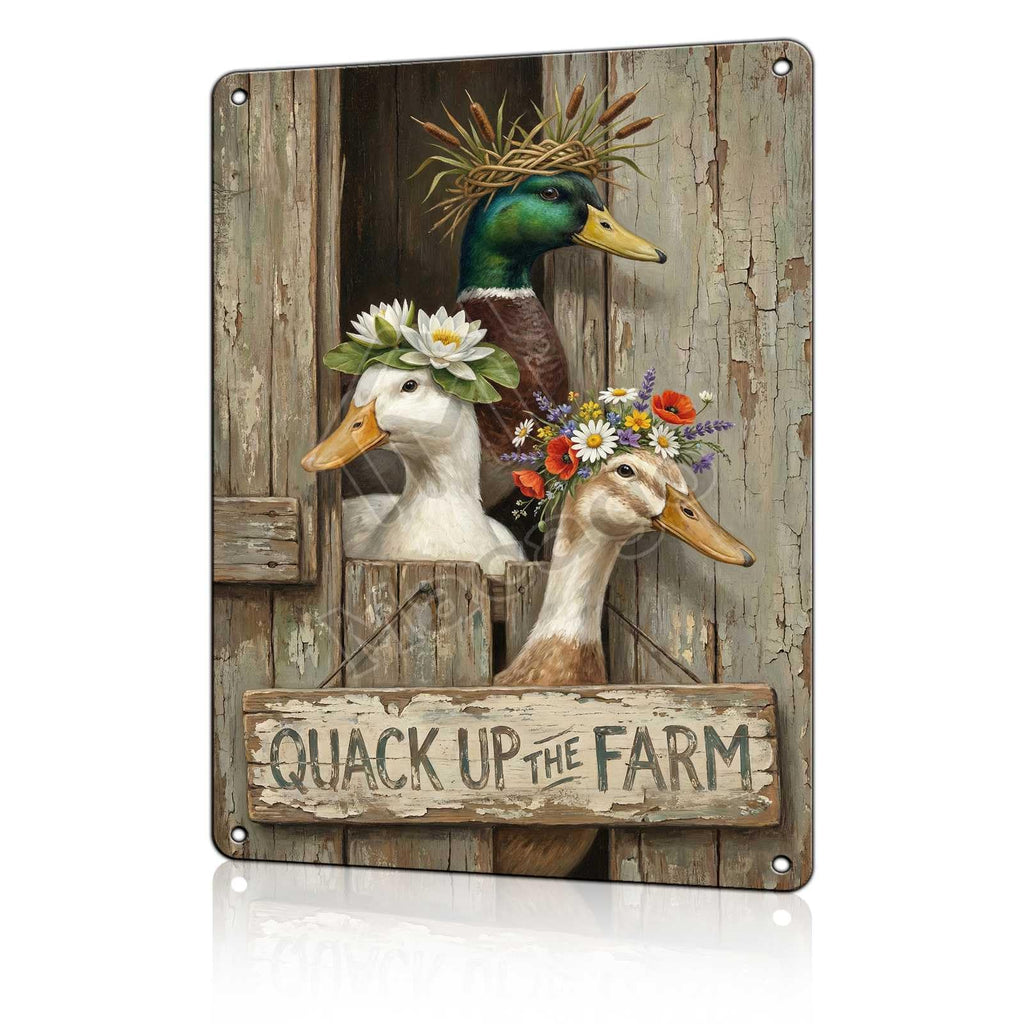 Rise and Shine Chicken Metal Tin Sign - Rustic Farmhouse Kitchen Wall Decor - Cute Rooster & Hen Art Poster for Coffee Bar or Breakfast Nook 8x12 inch