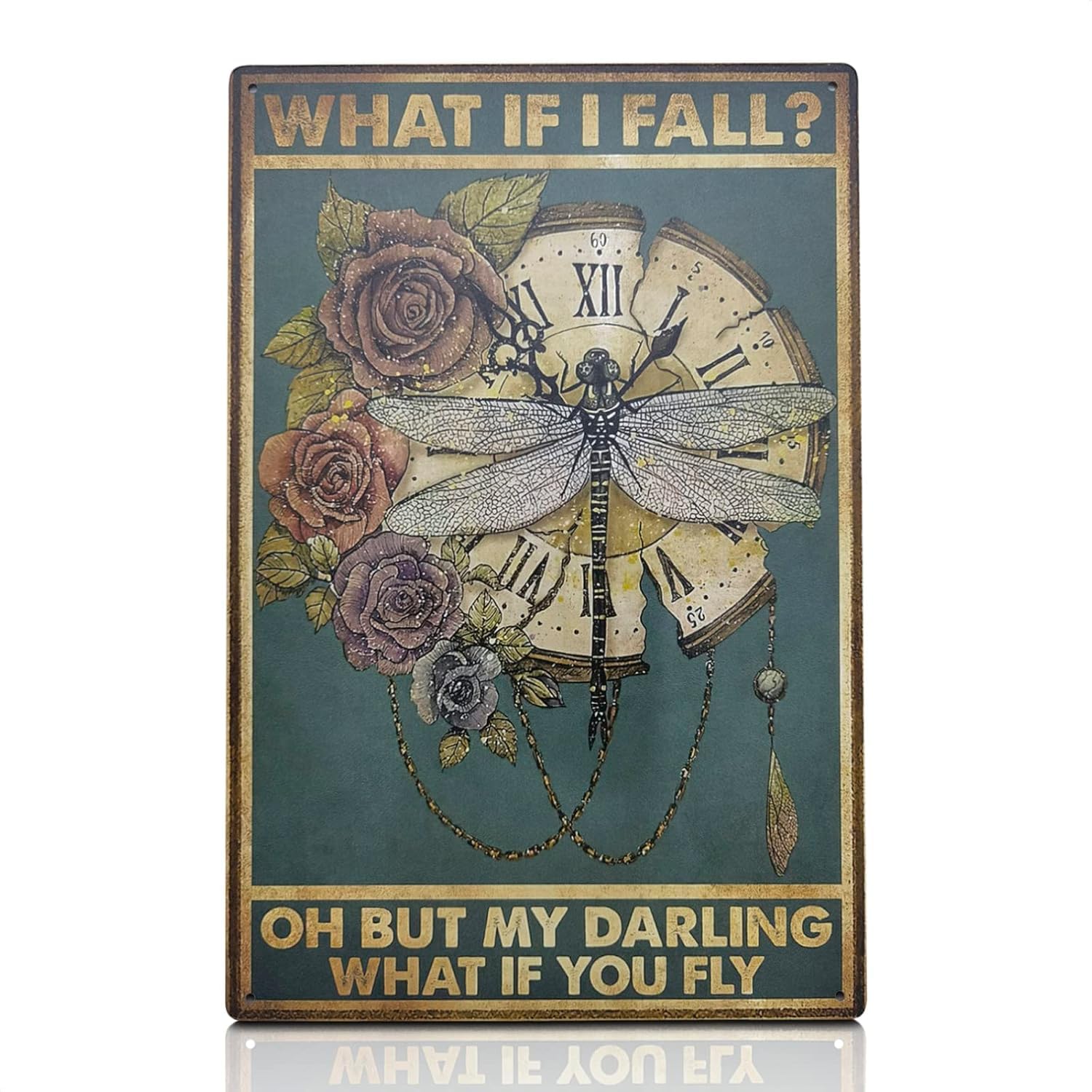 I Read Because Metal Sign – Dragon Wall Art, Durable Non-Fade Tin Sign, Funny Vintage Dragon Wall Decor, Easy to Install 8x12" Bedroom, Cafe, Library Decor, Great Valentines Day Gifts for Book Lovers