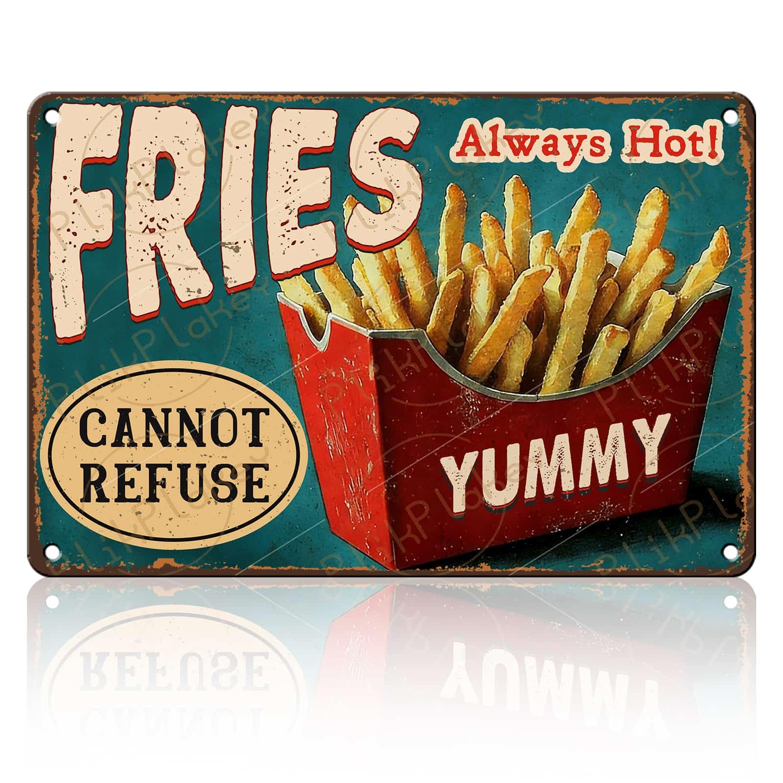 Best in Town Beef Hamburgers Retro Metal Tin Sign Vintage Wall Decor Bar Fast Food Shop Restaurant Kitchen Snack Truck Pub Coffee Home Poster 12x8 Inch
