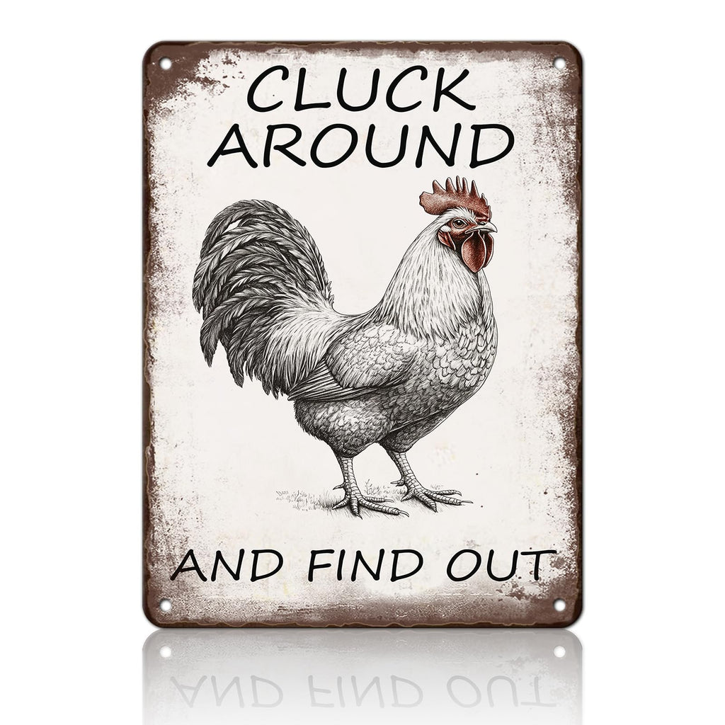 Chicken Metal Signs Rooster Kitchen Wall Decor Today I Will Pry More Worry Less Tin Sign 12x8 Inch Funny Chicken Coop Accessories Rooster Home Farm Yard Garden Decor