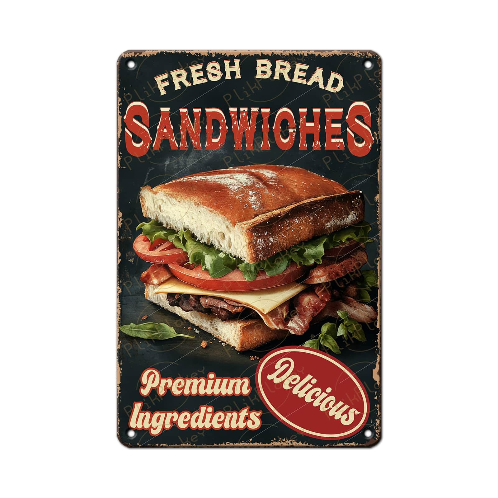 Best in Town Beef Hamburgers Retro Metal Tin Sign Vintage Wall Decor Bar Fast Food Shop Restaurant Kitchen Snack Truck Pub Coffee Home Poster 12x8 Inch