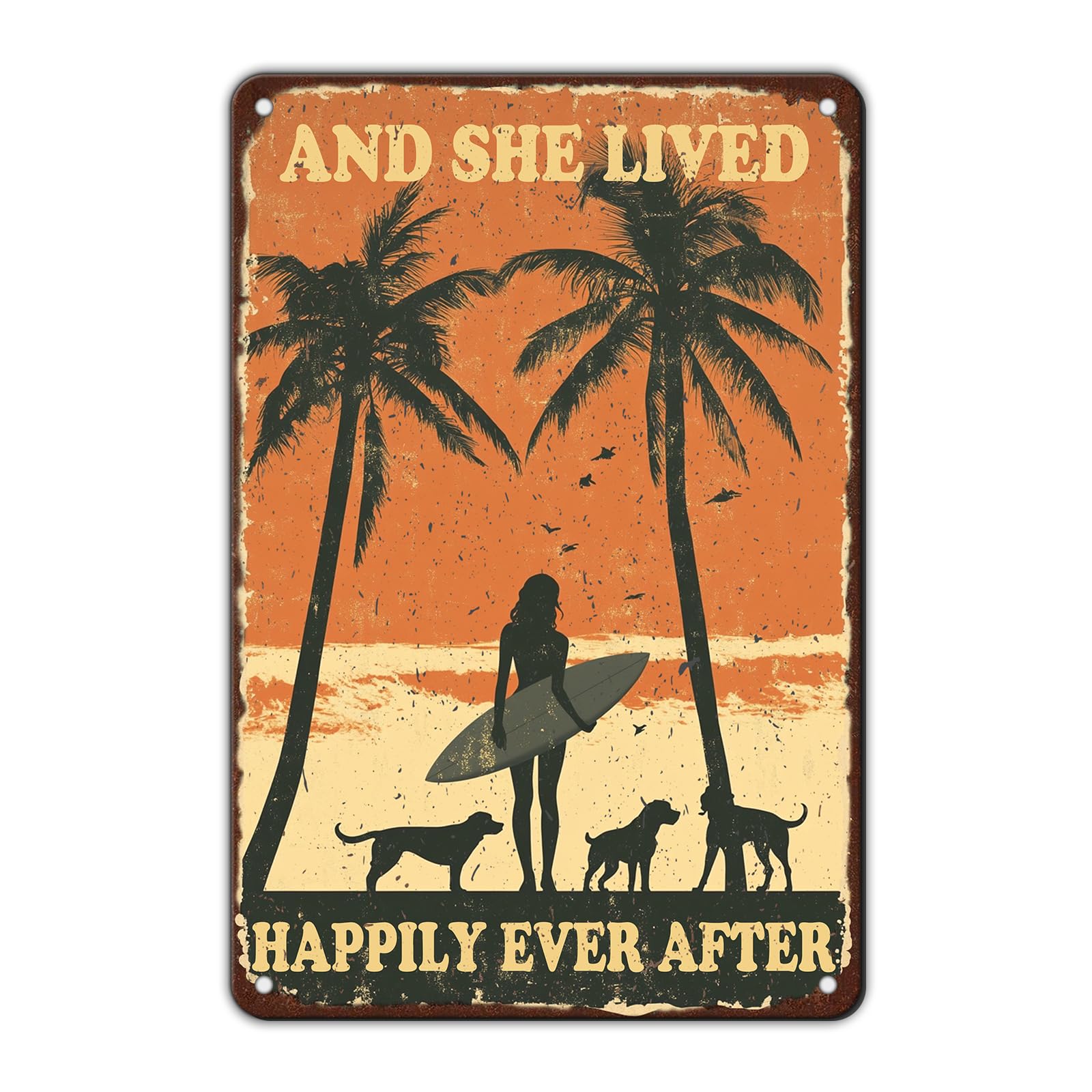 Beach Metal Sign Some Girls Are Just Born With The Beach In Their Souls Tin Sign Home Bar Pub 8x12 Inch Wall Decor
