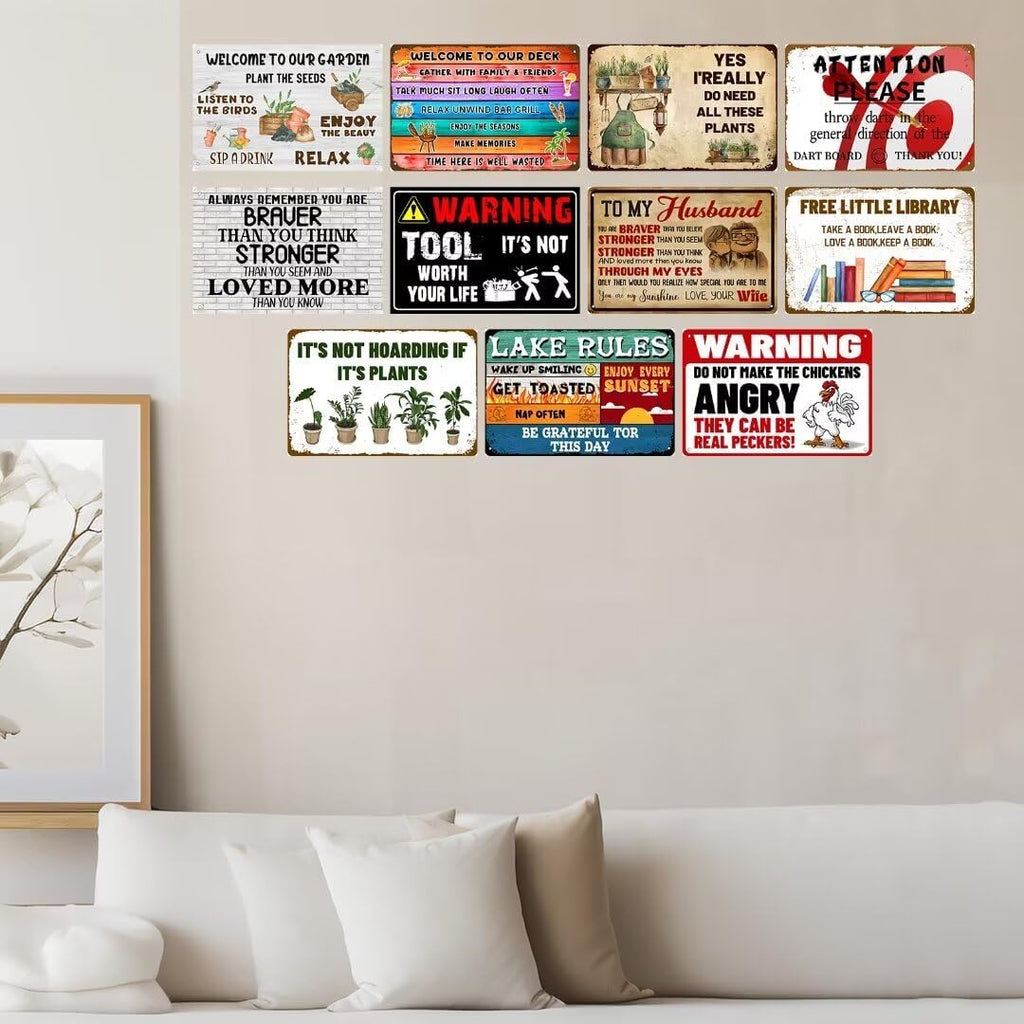 KanaAt Attention! Please Throw Darts in the General Direction of the Dart Board Thank You Tin Sign Funny Man Cave Decor Retro Bar Wall Decor 8x12 Inches, WeDull-11
