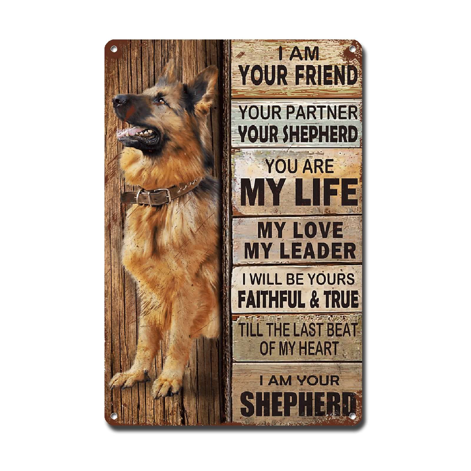 Lygond Metal Sign Tin Sign Vintage Wall Art I Am Your Friend Gift for Boxer Lovers Dog Lovers Vintage Wall Art Prints Restroom Tin Sign for Pub 8×12 Inches