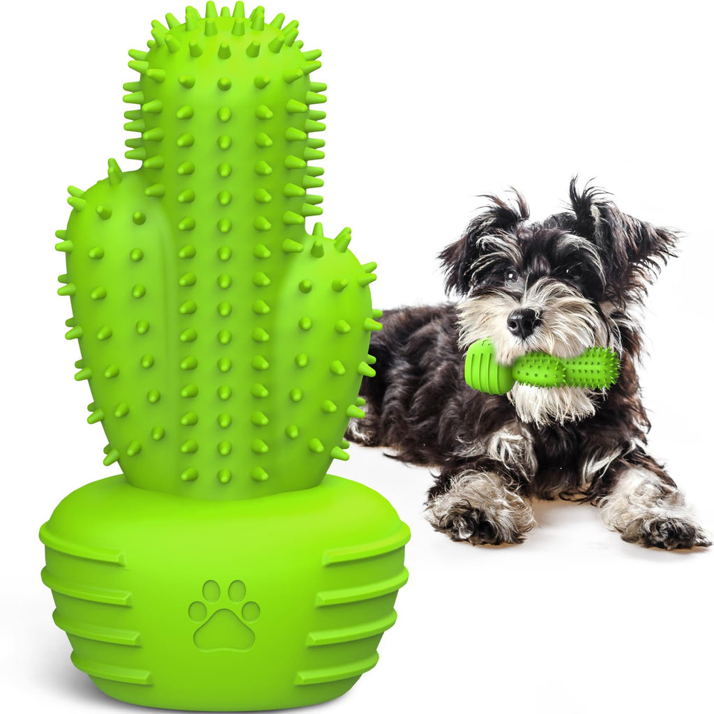 Pamlulu Dog Chew Toys Dog Toothbrush Stick Teeth Cleaning Brush Dental for Medium Large Dog, Puppy Christmas Easter Birthday Gifts, Outdoor Squeaky Toys for Aggressive Chewers Interactive Tough Toys