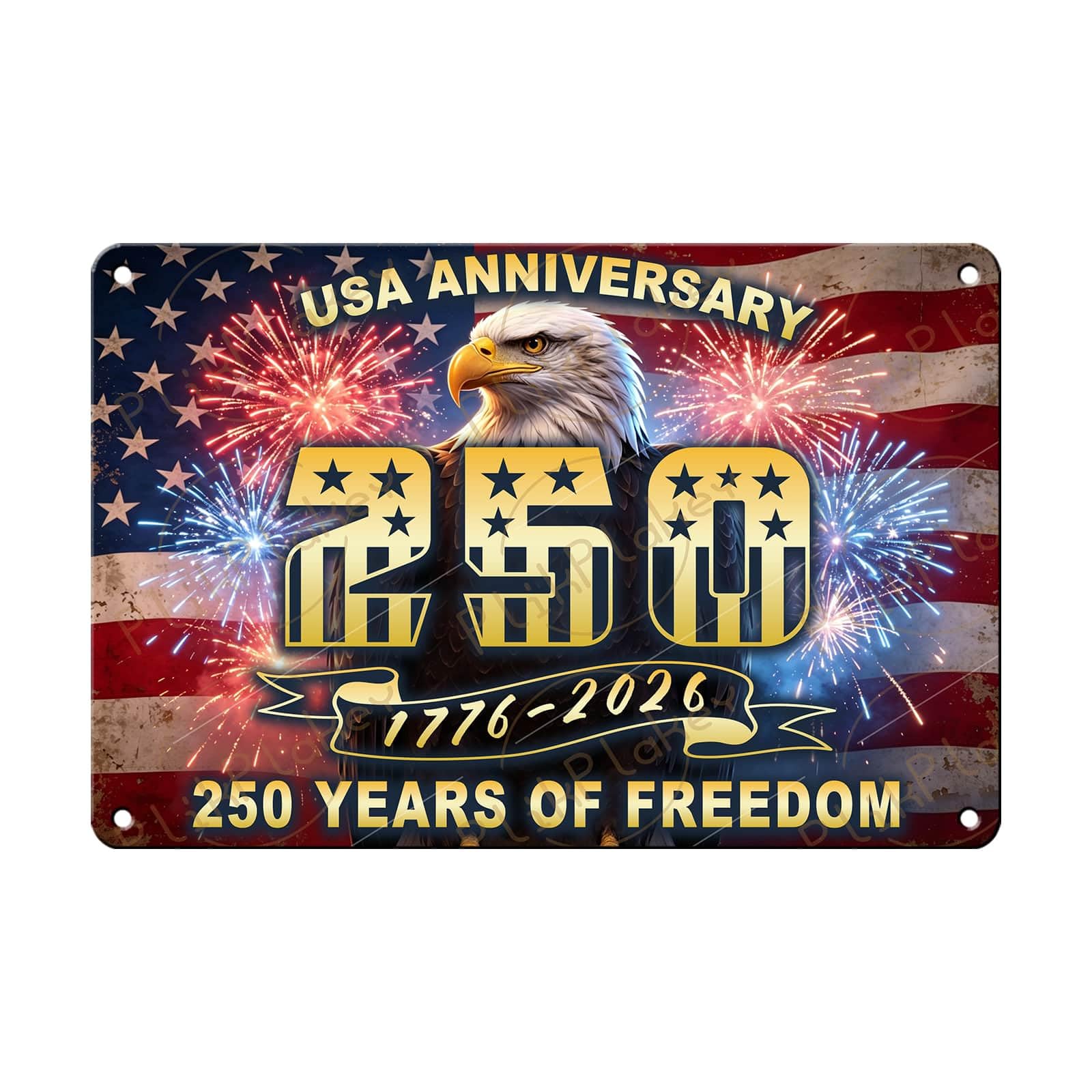 Patriotic 4th of July Tin Sign Happy Independence Day Popsicle Wall Art Vintage Retro Home Decor for Bar Living Room Bedroom Cafe Decoration 12x8 Inch