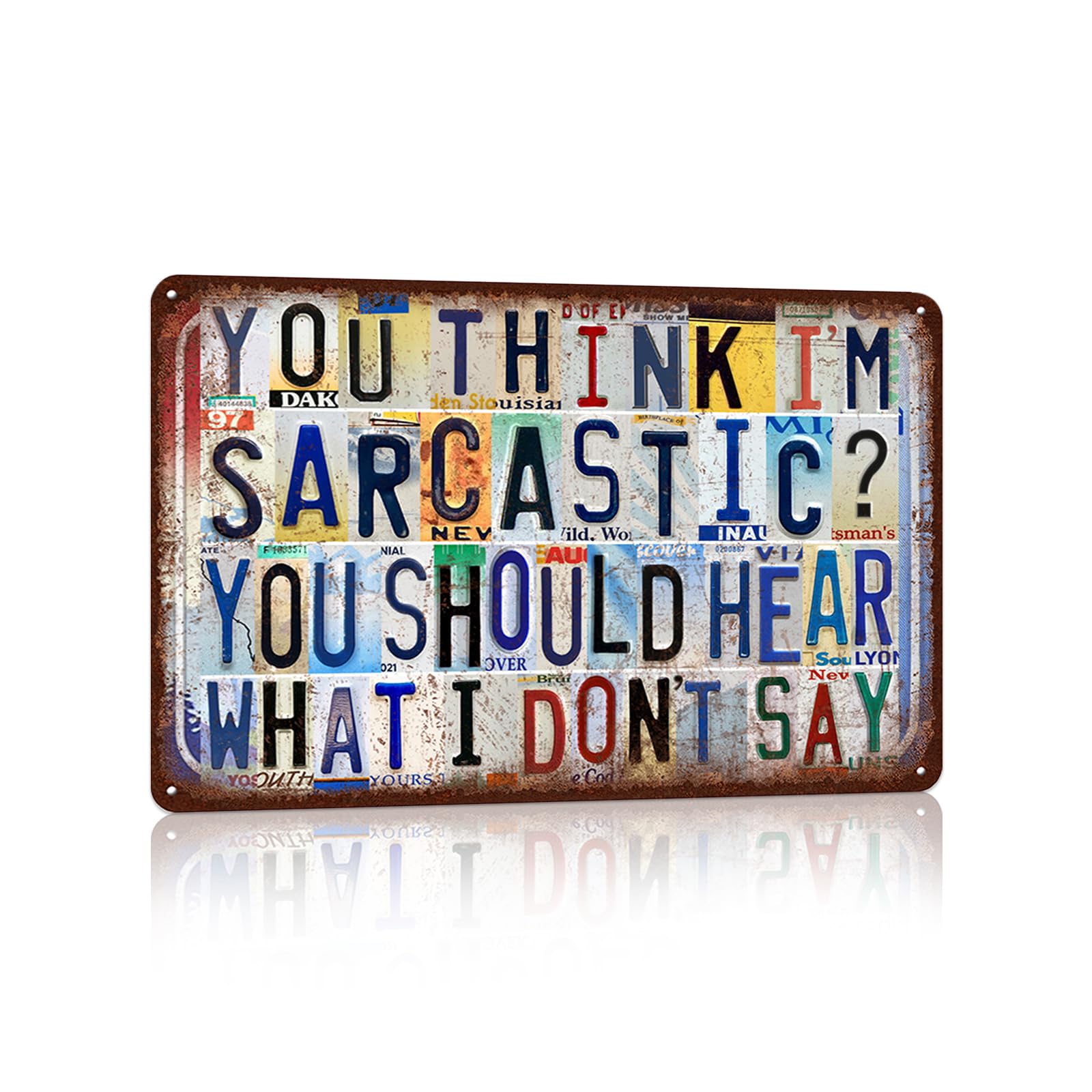 Vintage Metal Tin Signs Wall Decor for Man Cave Garage Bar Home 12 x 8 Inches - I Am Currently Unsupervised.I Know,It Freaks Me Out Too But The Possibilities Are Endless
