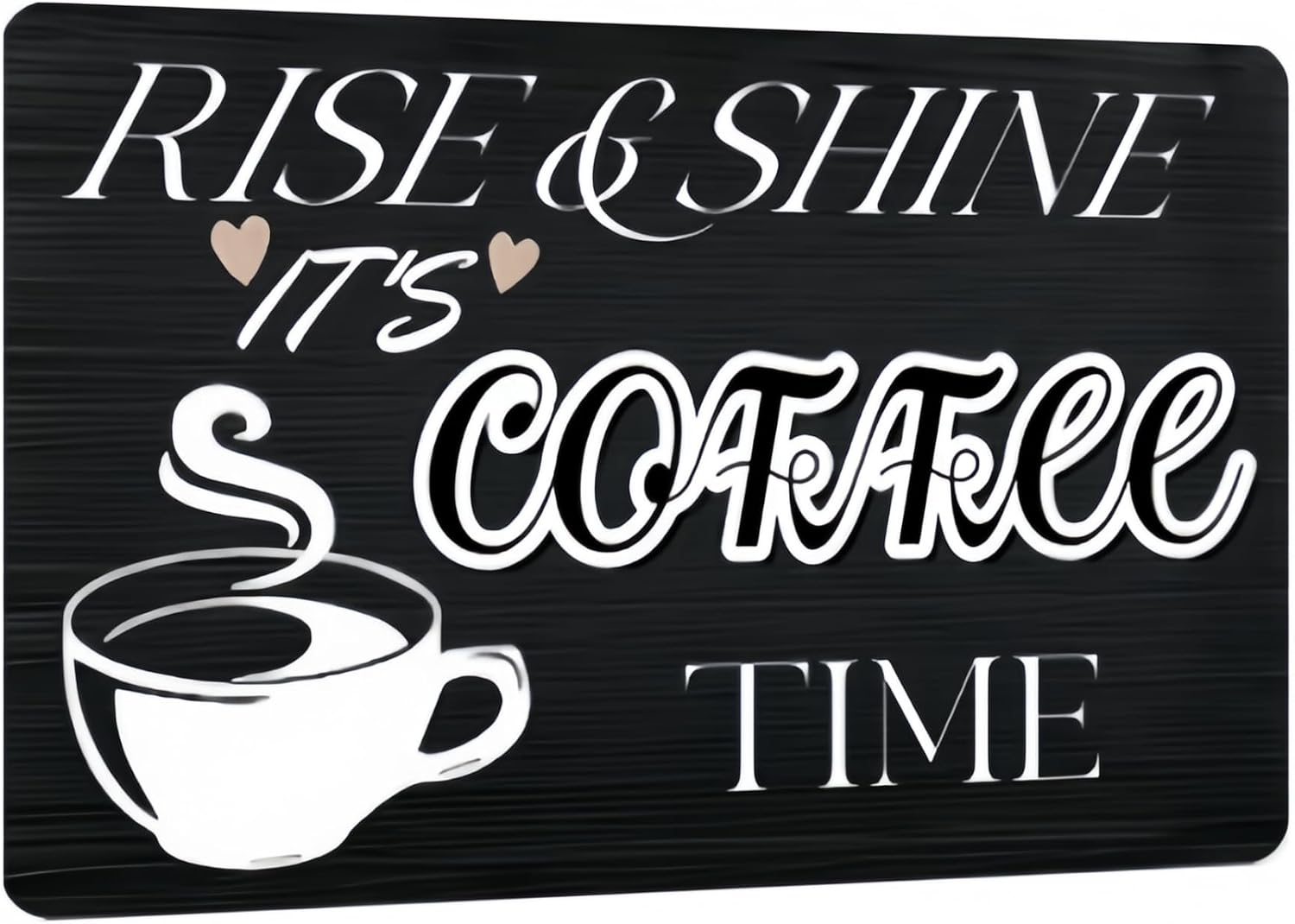Vintage Coffee Wall Sign - Vintage Tin Sign for Coffee Station, Home Kitchen or Bar Area, Rustic Farmhouse Decor, Decor for Morning Lovers, 8x12 Inch Metal Sign