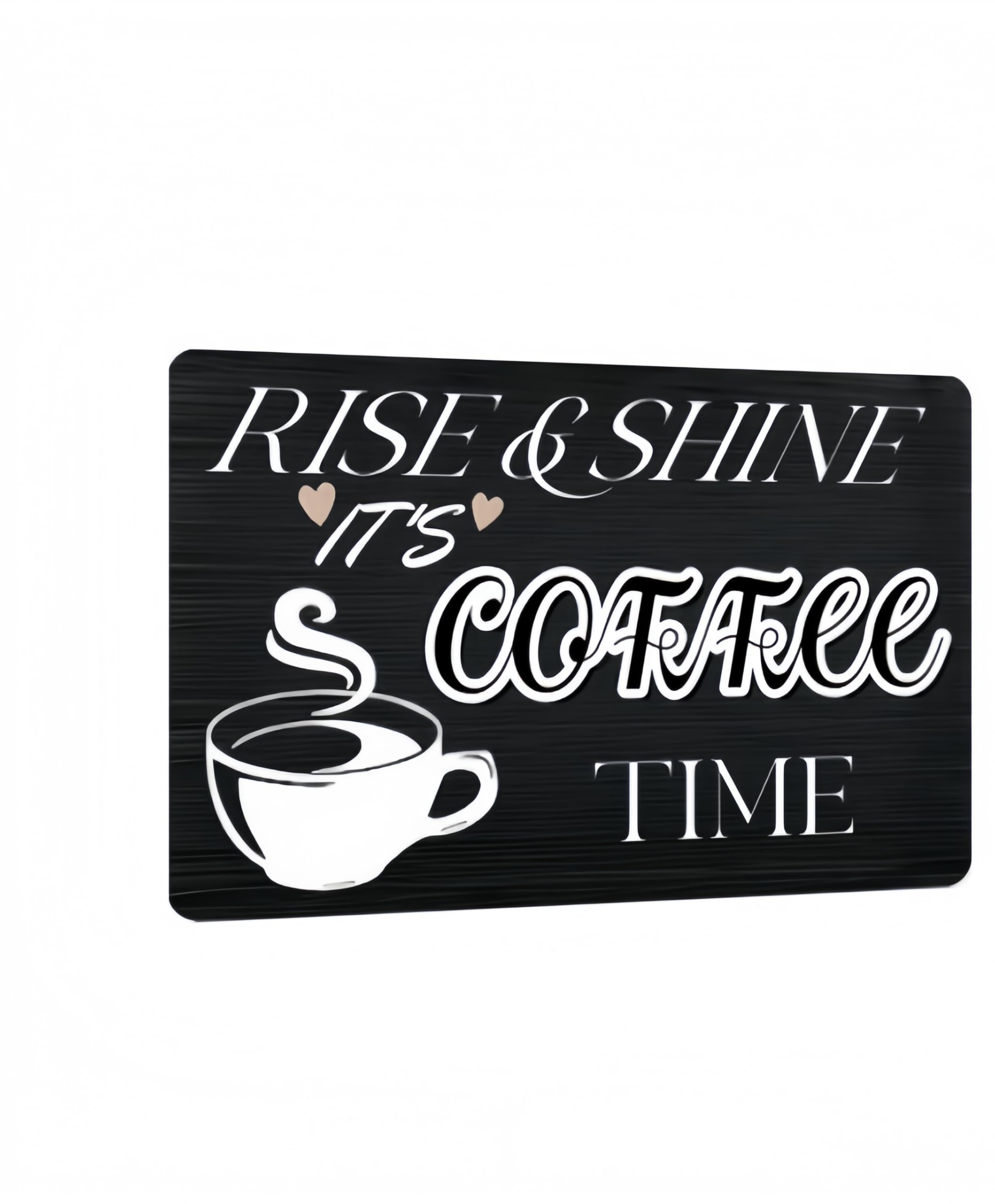 Vintage Coffee Wall Sign - Vintage Tin Sign for Coffee Station, Home Kitchen or Bar Area, Rustic Farmhouse Decor, Decor for Morning Lovers, 8x12 Inch Metal Sign