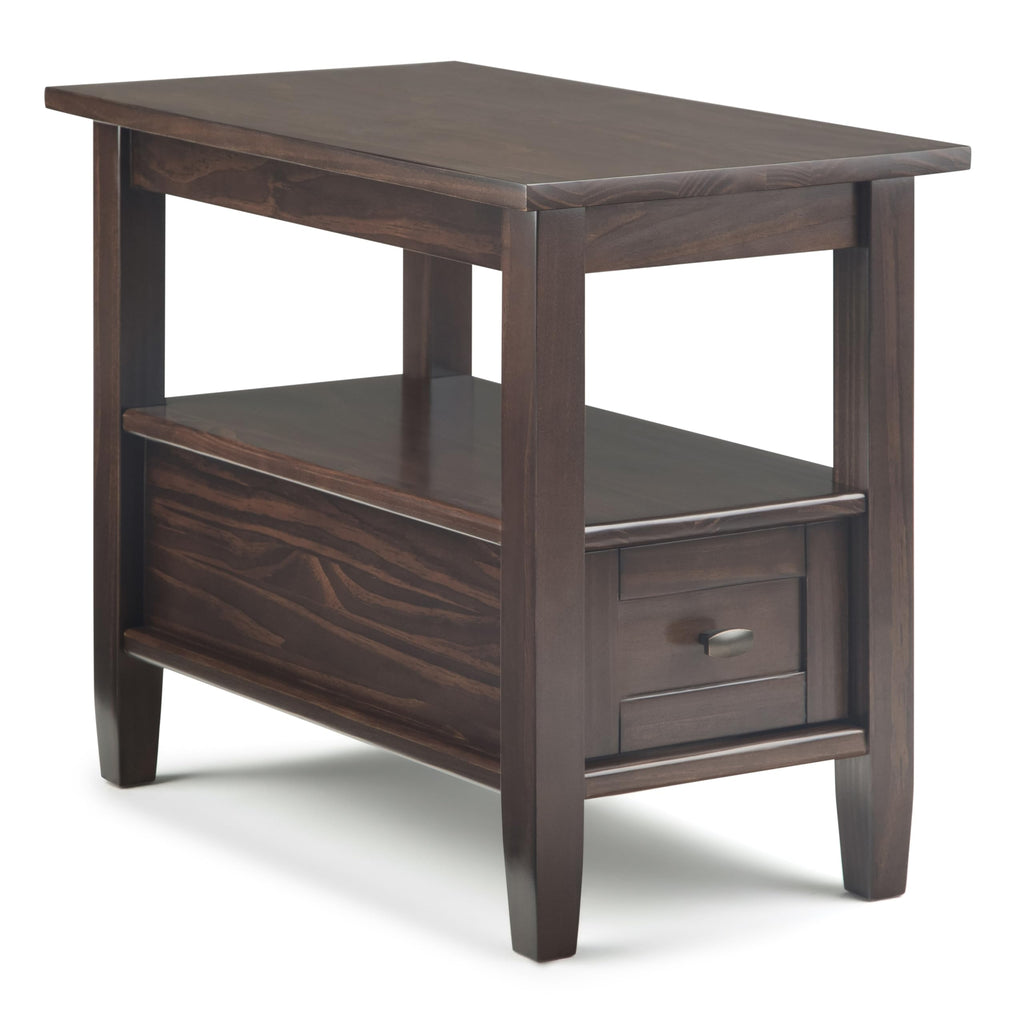 SIMPLIHOME Warm Shaker Solid Wood 20 inch Wide Rectangle Transitional End Side Table in Light Golden Brown for the Living Room and Bedroom