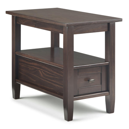 SIMPLIHOME Warm Shaker Solid Wood 20 inch Wide Rectangle Transitional End Side Table in Light Golden Brown for the Living Room and Bedroom