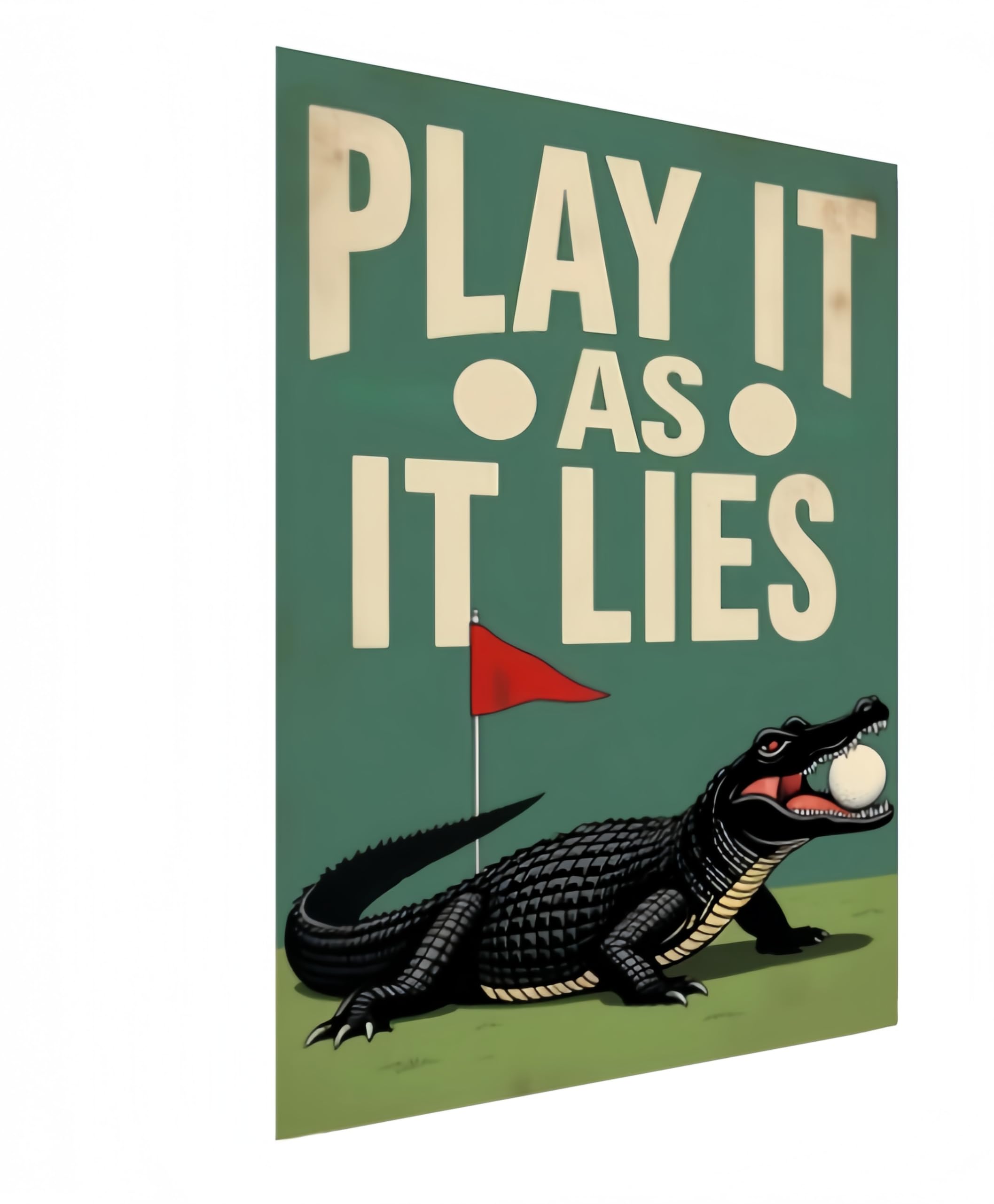 Golf Wall Decor Sign - Funny Tin Sign - Vintage Style Metal Plaque for the Man Den, Club, Bar or Sports Room, 8x12 Inch