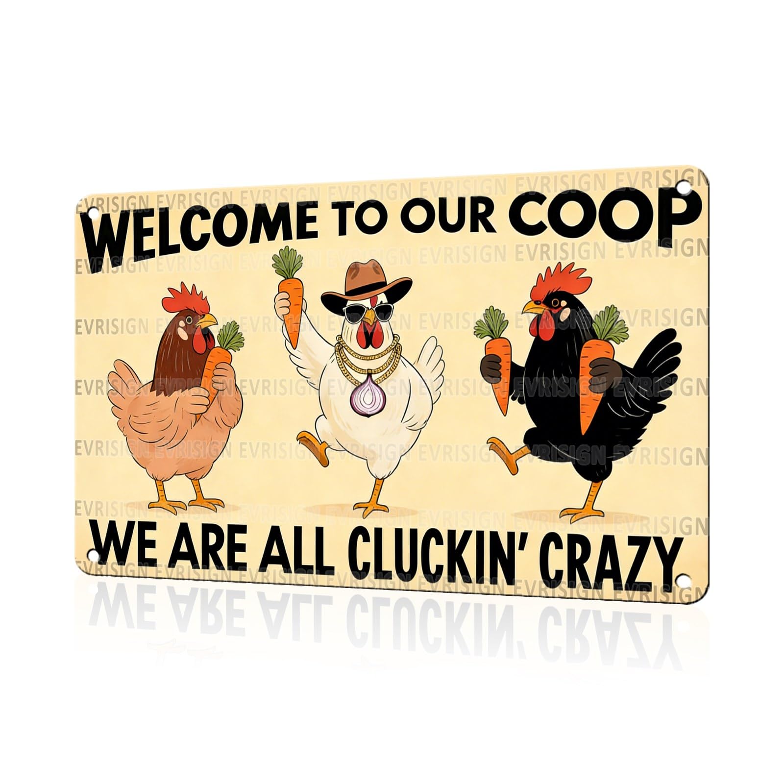 Funny Chicken Faith & Farmhouse Gifts Just A Girl Who Loves Jesus&Chickens Vintage Tin Sign for Farm Kitchen Garden or Cottage Wall 8x12Inch