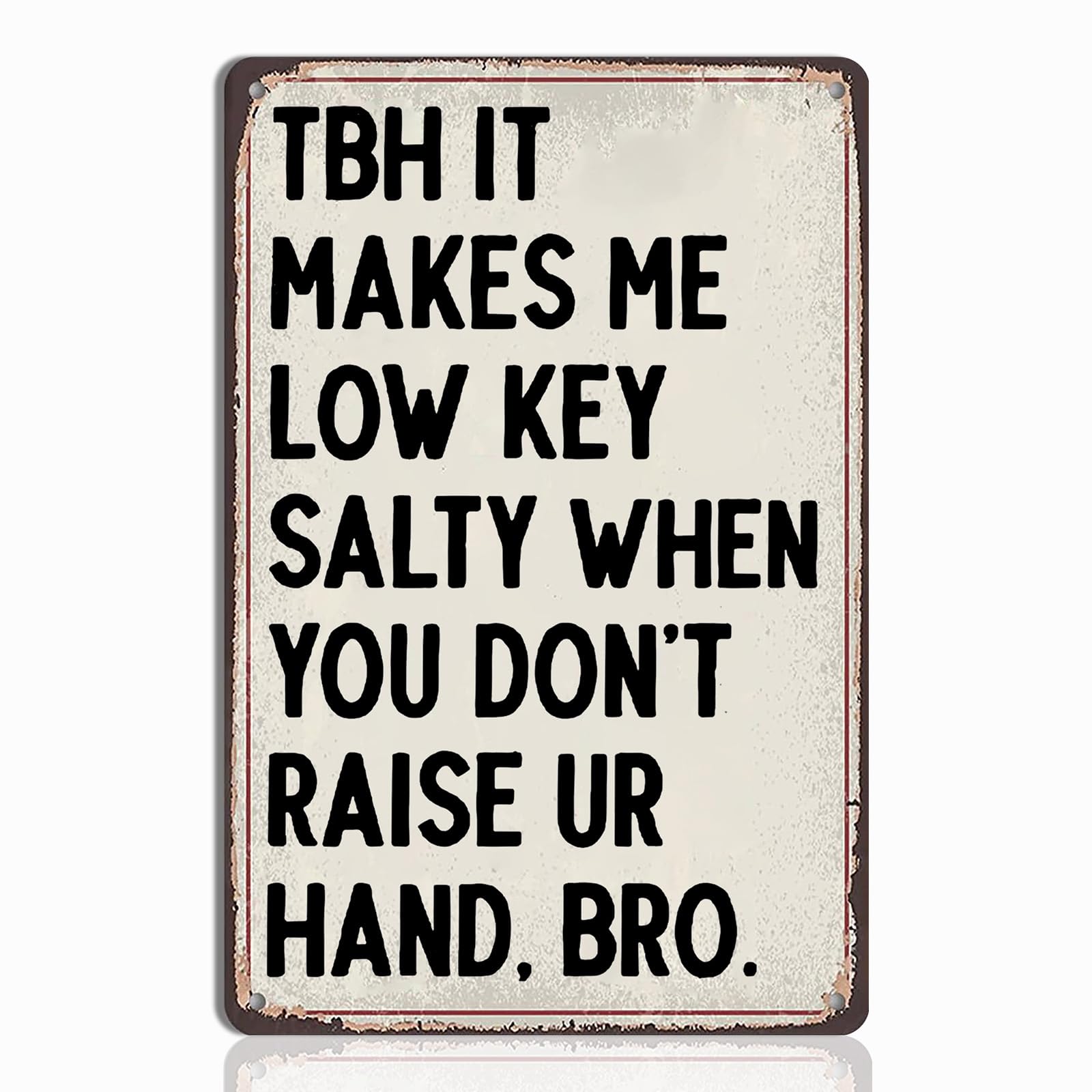English Teacher Gifts - Funny Classroom Wall Hanging Tin Sign Decor, Ideal Gifts for English Teachers, High School & Middle School Classroom Wall Art, 8x12 Inch
