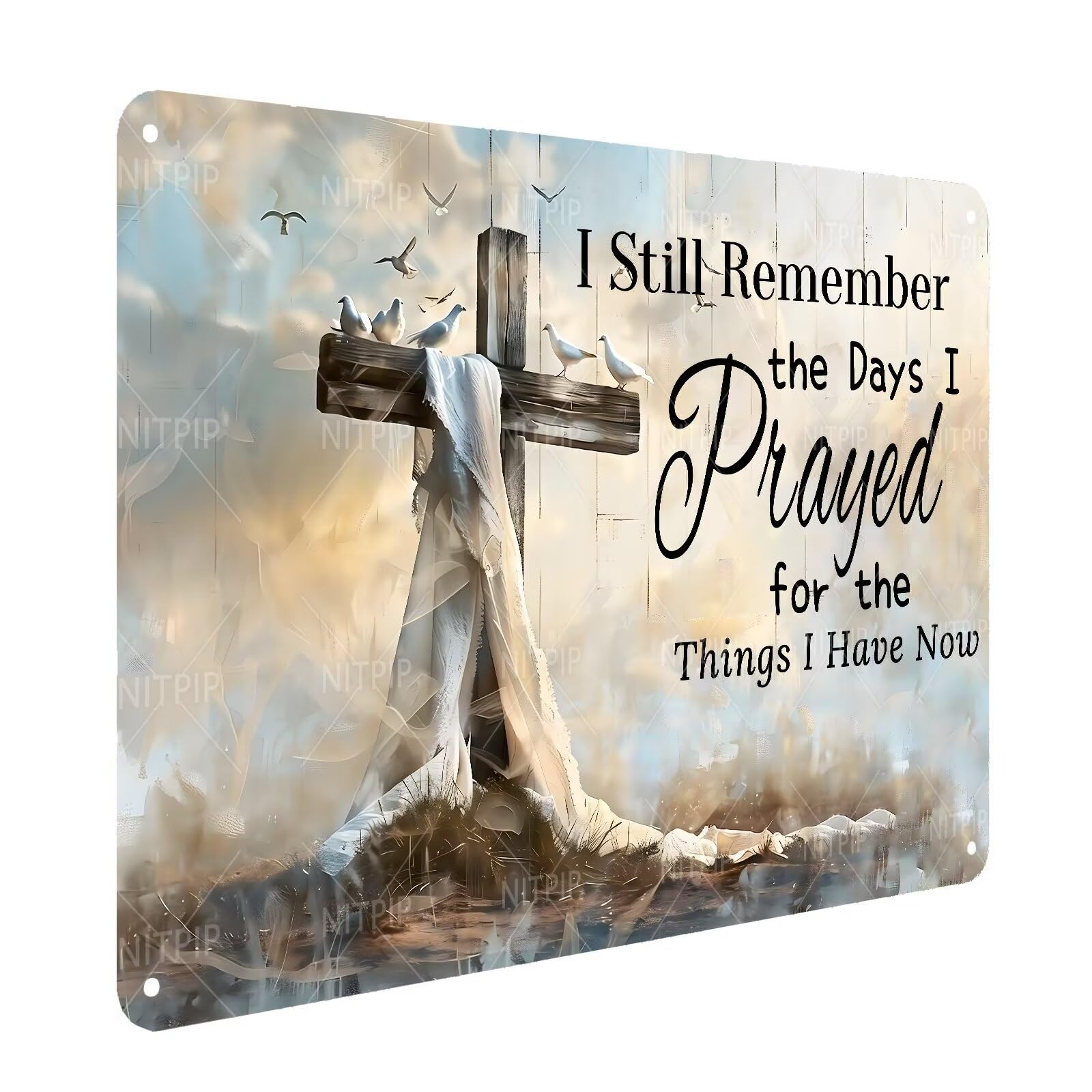 Psalm 51：10 Metal Tin Sign Bible Verse Metal Sign Art Decor - Christian Wall Art Faith Metal Tin Sign Prayer Religious Sign for Home Decor 8x12 Inch
