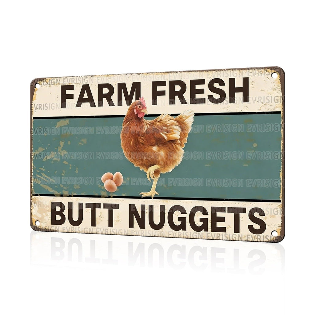 Funny Chicken Faith & Farmhouse Gifts Just A Girl Who Loves Jesus&Chickens Vintage Tin Sign for Farm Kitchen Garden or Cottage Wall 8x12Inch