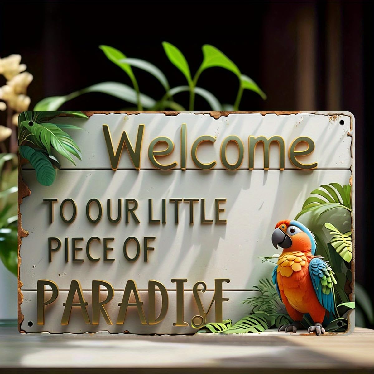 Vintage Metal Tin Sign – “2D Dragonfly” Inspirational Wall Decor – 8x12 Inch Farmhouse Hanging Plaque for Home, Dining Room, Garden, Bar, Coffee Shop, Garage, or Door Decoration