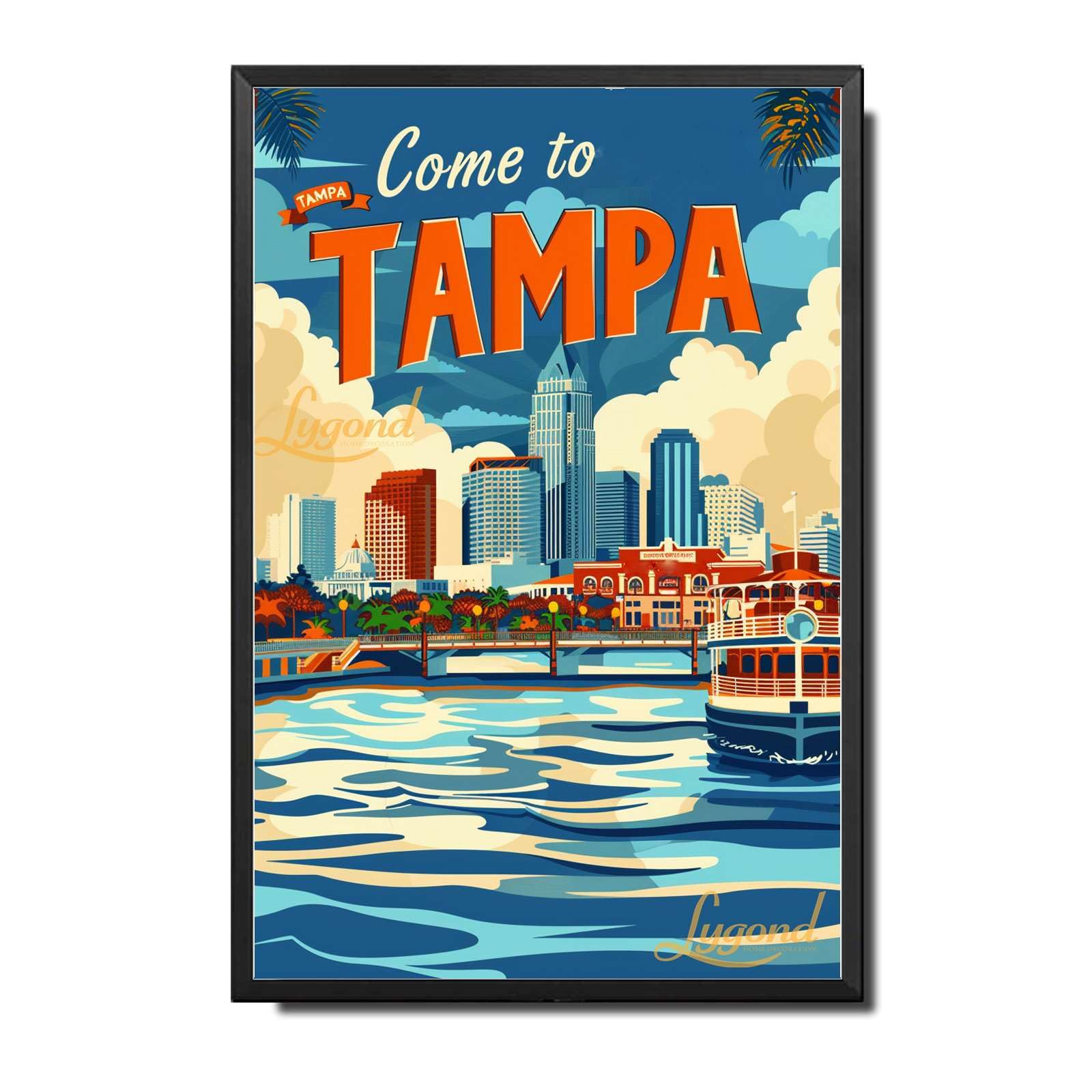 Lygond Metal Sign Tin Sign Vintage Wall Art Come to Chicago Travel Greenhouse Decor for Gift 8×12 Inches