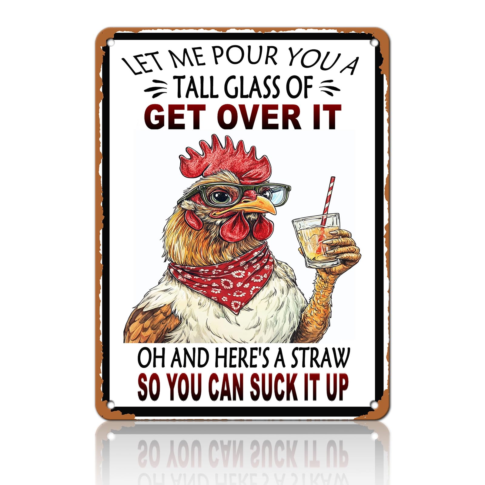 Chicken Metal Signs Rooster Kitchen Wall Decor Today I Will Pry More Worry Less Tin Sign 12x8 Inch Funny Chicken Coop Accessories Rooster Home Farm Yard Garden Decor