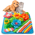 Snuffle Mat for Dogs, Sniff Mat Slow Feeding Mat for Small Pets Cats, Rabbits - Help Stress Relief and Training - Stimulate Your Pet's Foraging Skills! (Brown)