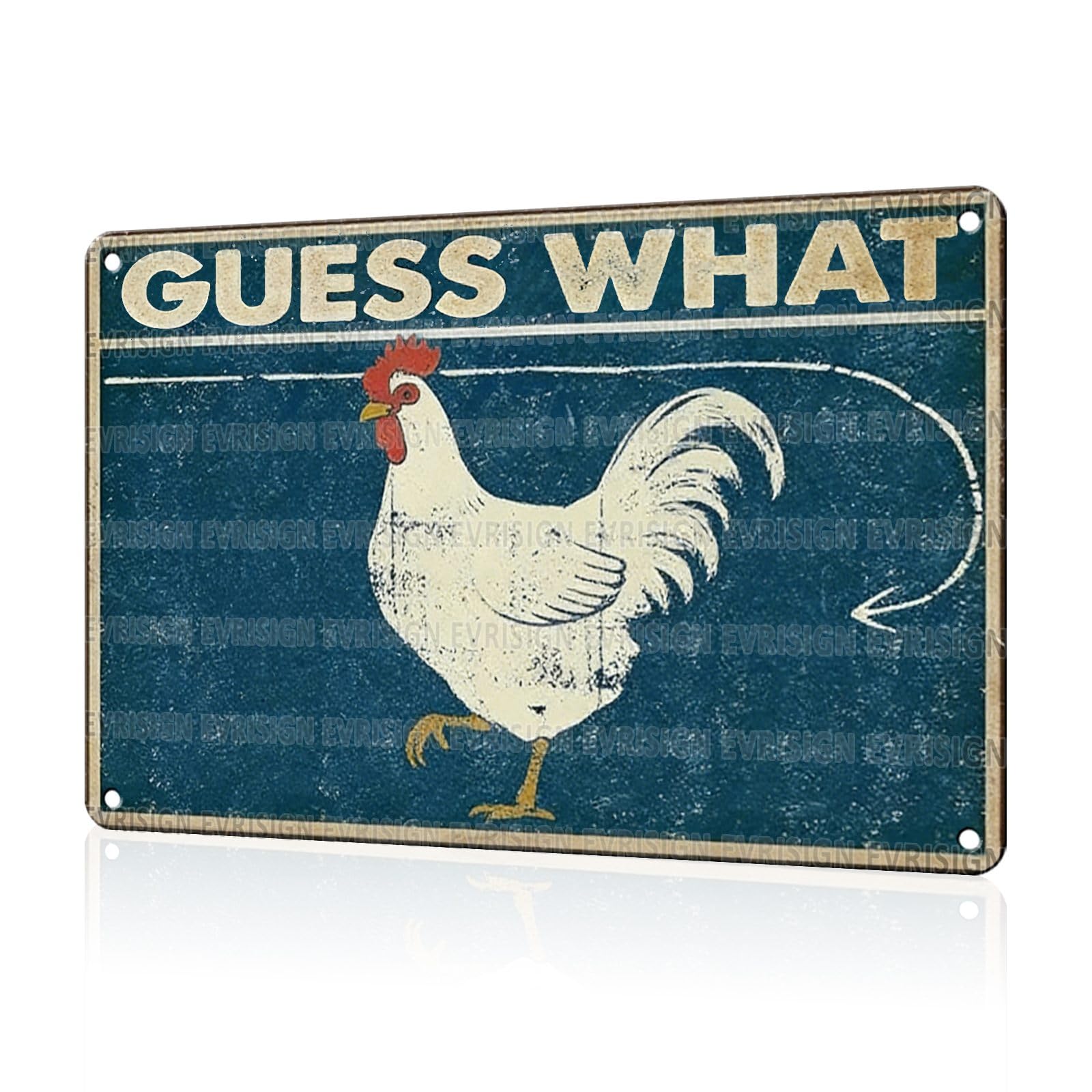Funny Chicken Faith & Farmhouse Gifts Just A Girl Who Loves Jesus&Chickens Vintage Tin Sign for Farm Kitchen Garden or Cottage Wall 8x12Inch