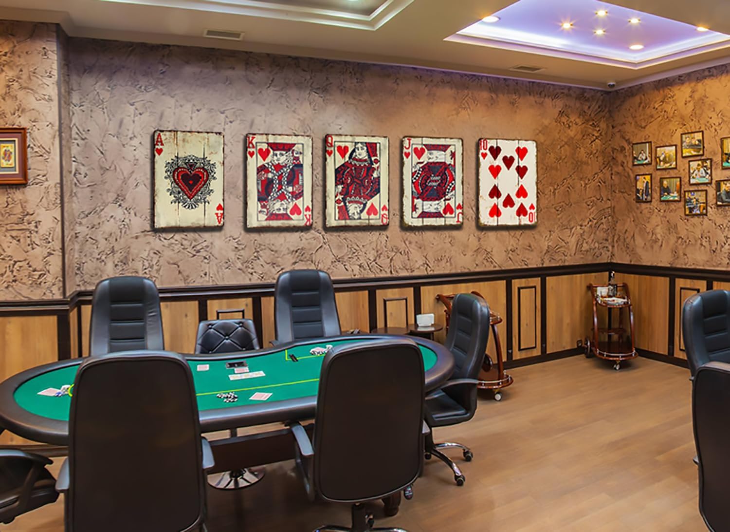 Vintage Poker Wall Decor Metal Sign Retro tin Sign Wall Decorative Signs for Man Cave Home Cafe Pub bar Shop 12x8 Inch Spades Ace