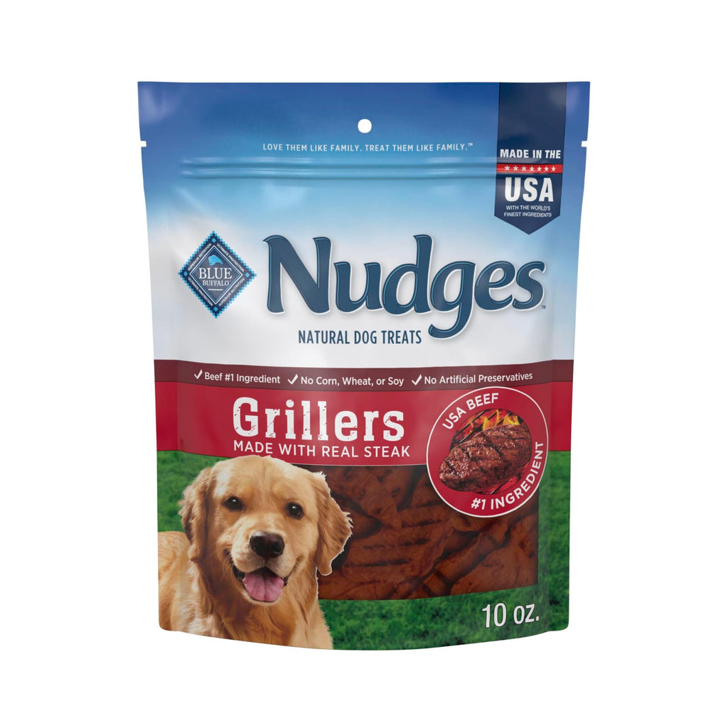 Blue Buffalo Nudges Chicken Homestyle Natural Dog Treats, Pot-Pie-Inspired Recipe, Healthy Reward or Training Treat, Made in the USA with Real Chicken, No Artificial Preservatives, 16 oz.