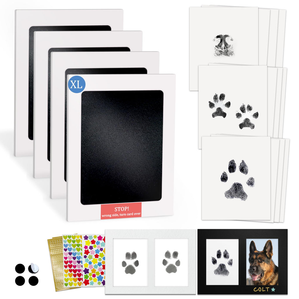 MYPAWLETS Inkless Paw Print Kit,Mess-Free Paw Print Stamp Pad for Dogs Cat,Pet Safe Clean Touch Ink Pad,Dog Nose Print Kit,Pet Paw Print Impression Kit Keepsake,Personalized Pet Lover,Dog Mom Gift-2M