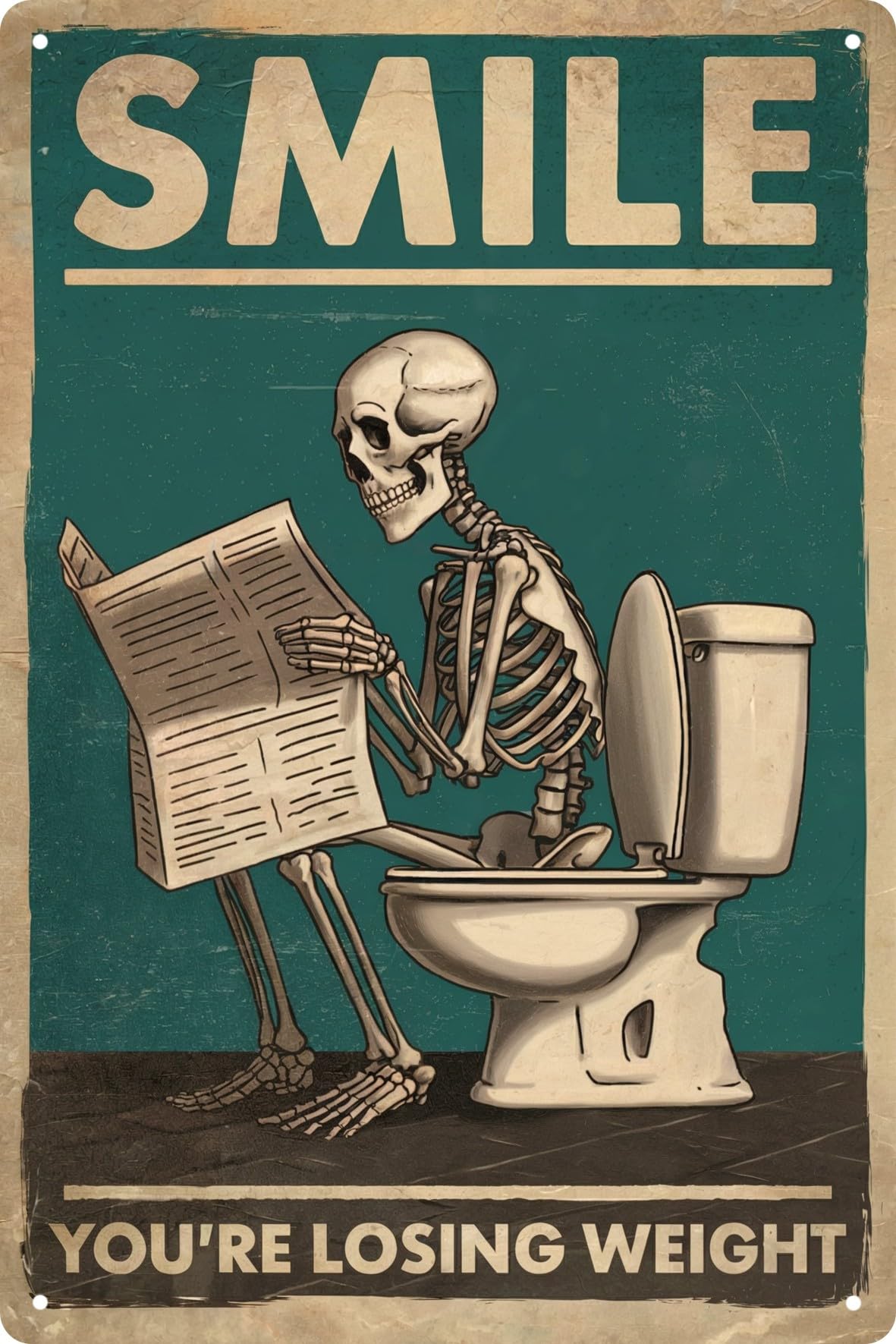 Toilet Trouble Maker Vintage Metal Sign Humorous Restroom Decor Retro Iron Wall Art for Home Bathroom Bar Cafe Garage 8x12 Inch