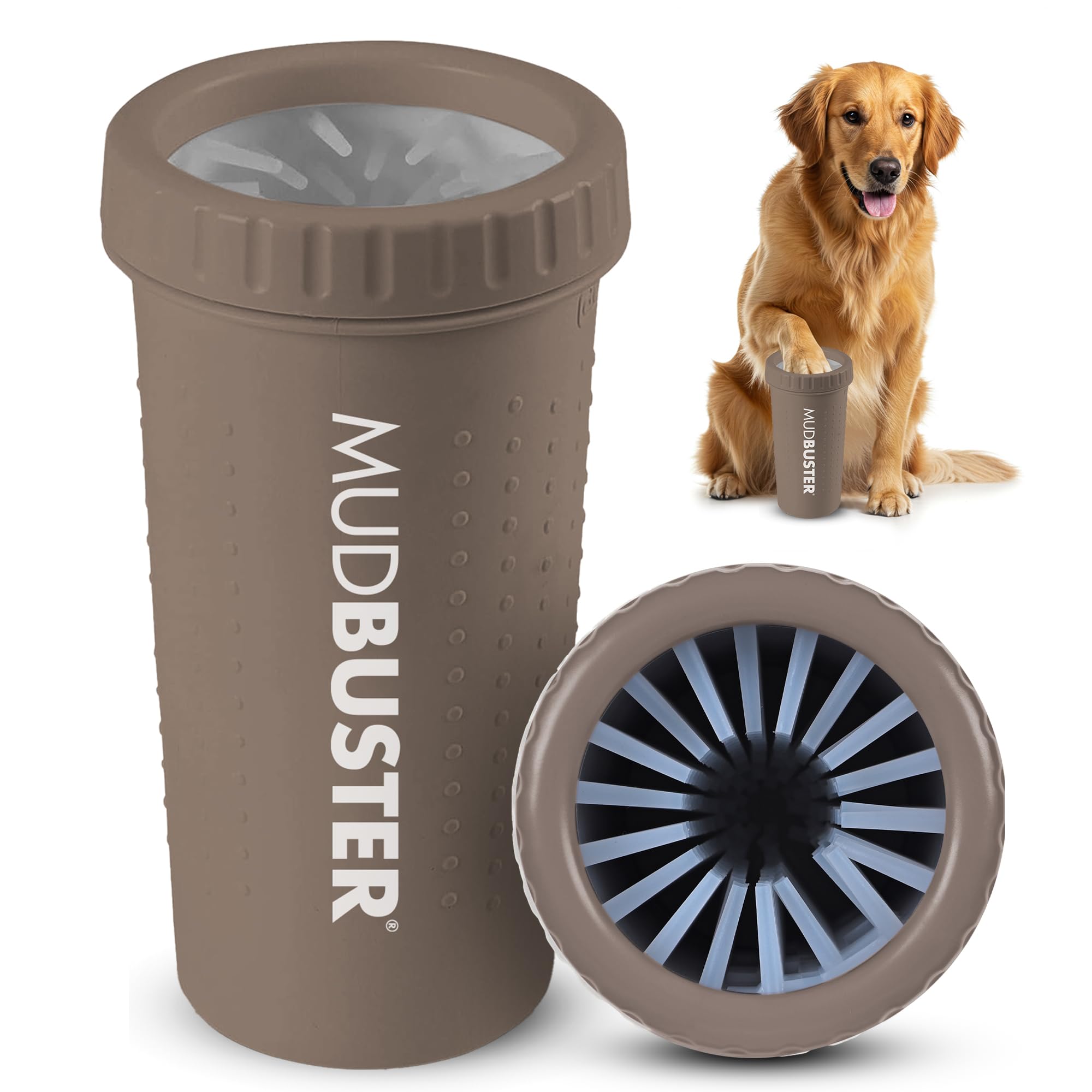 Dexas Pink Medium Dog Paw Cleaner, MudBuster - Premium Quality Pet Supplies and Dog Accessories for Dogs, Easy to Use, Mess Free, BPA Free, Patented Product