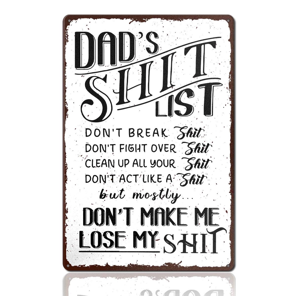 Music Room Wall Decor You Only Got One Life No Replays Vintage Metal Tin Sign for Man Cave Boys Room Bedroom Studio, Music Lovers Gifts 8x12 Inch
