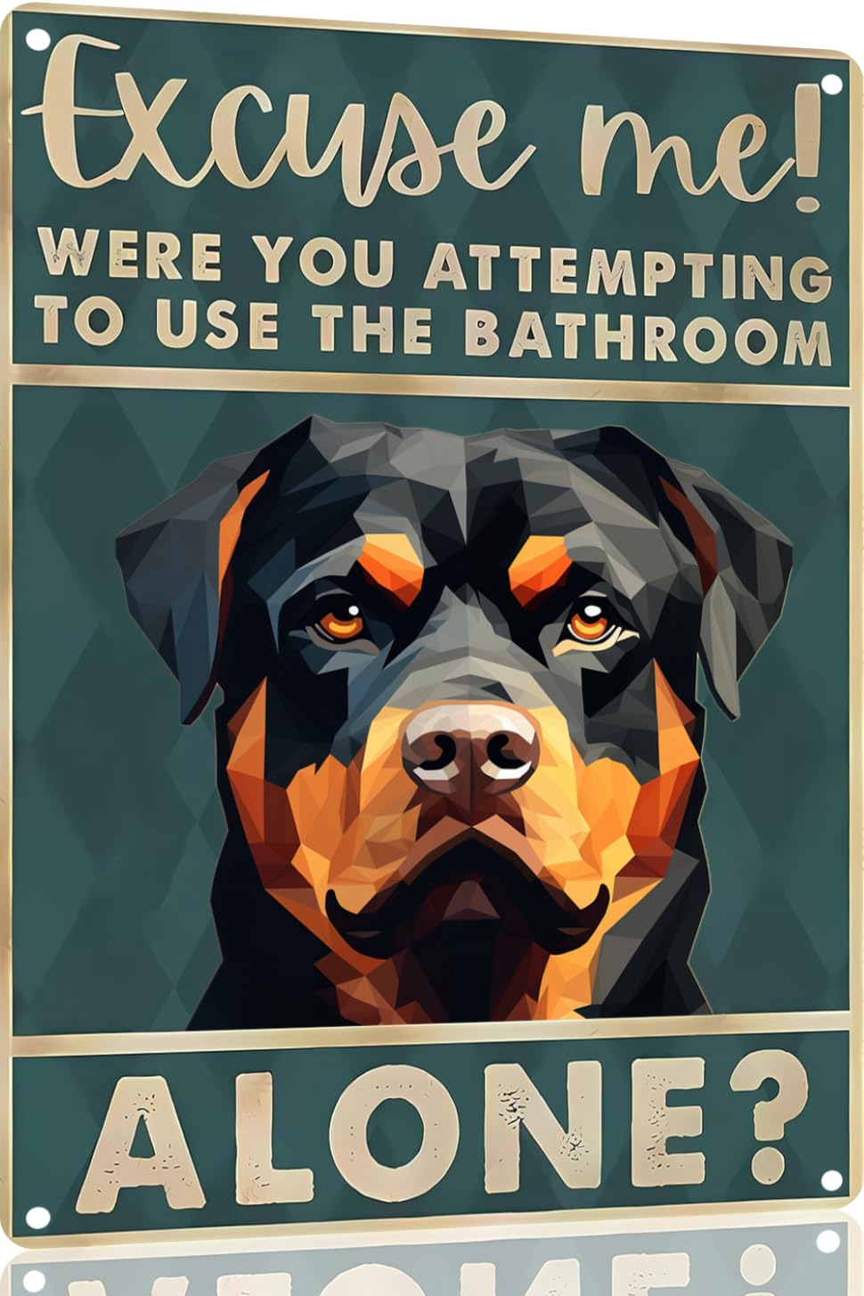 Boston Terrier Dog 12x8 inch excuse me were you attempting to use the bathroom alone - Dog Metal Poster Dog Lover Gift Art Funny Dogs Wall Art Decoration Retro Metal Tin Sign(1492)