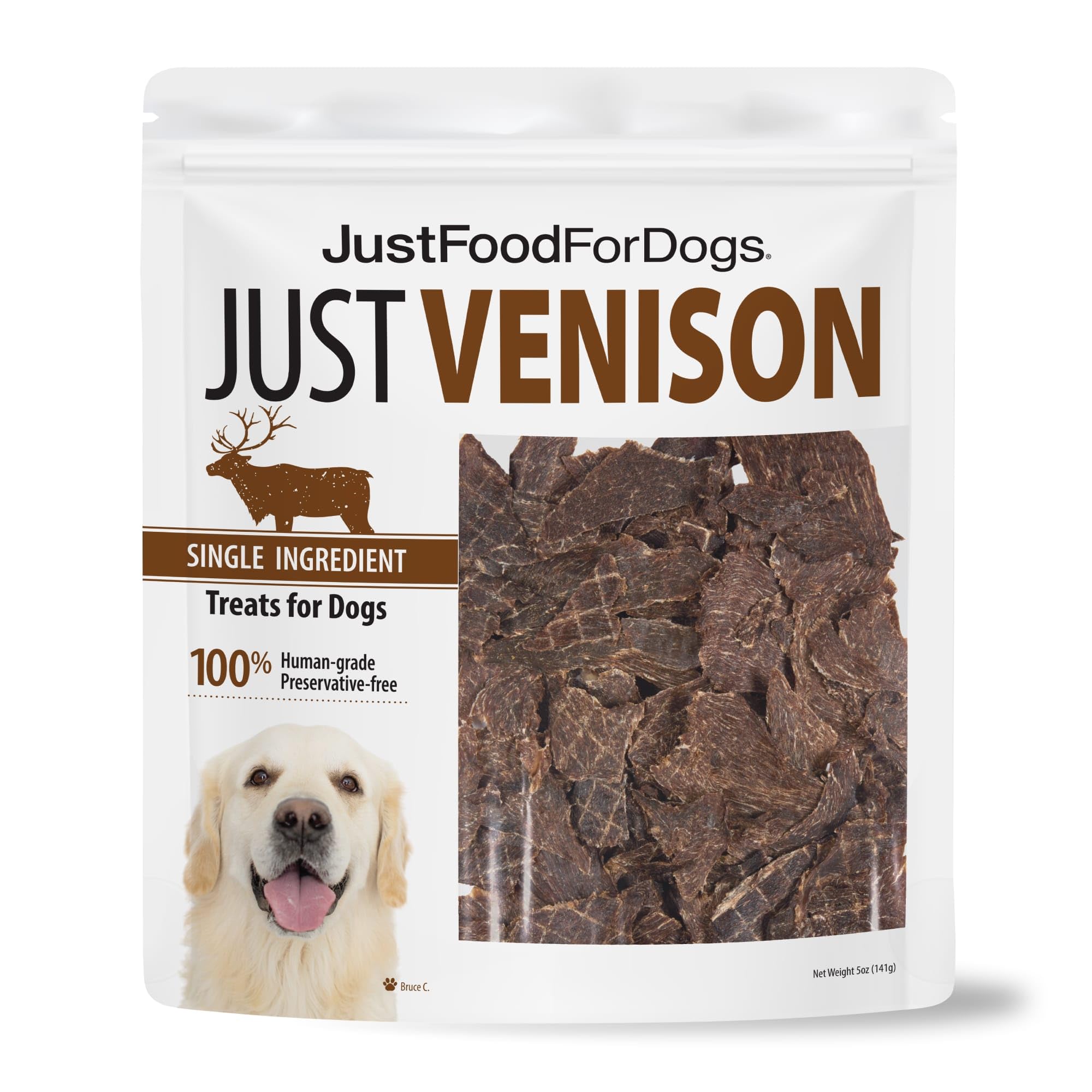 Just Food for Dogs Single Ingredient Healthy Dog Treats and Dog Snacks, Jerky Treats, Human Grade, Preservative and Grain Free, Rawhide Free Chews, Low Calorie Treat - Chicken Breast, 5 oz