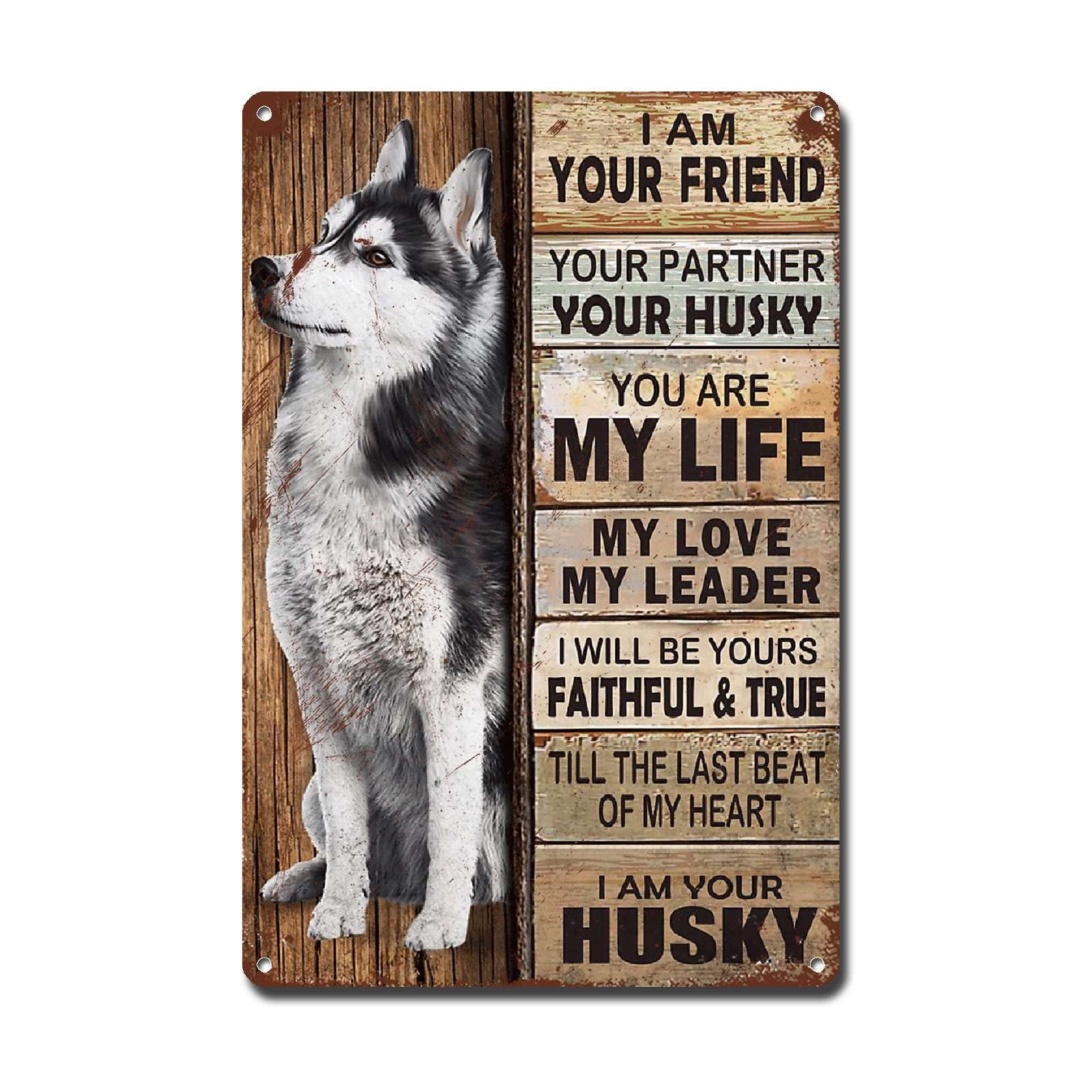 Lygond Metal Sign Tin Sign Vintage Wall Art I Am Your Friend Gift for Boxer Lovers Dog Lovers Vintage Wall Art Prints Restroom Tin Sign for Pub 8×12 Inches