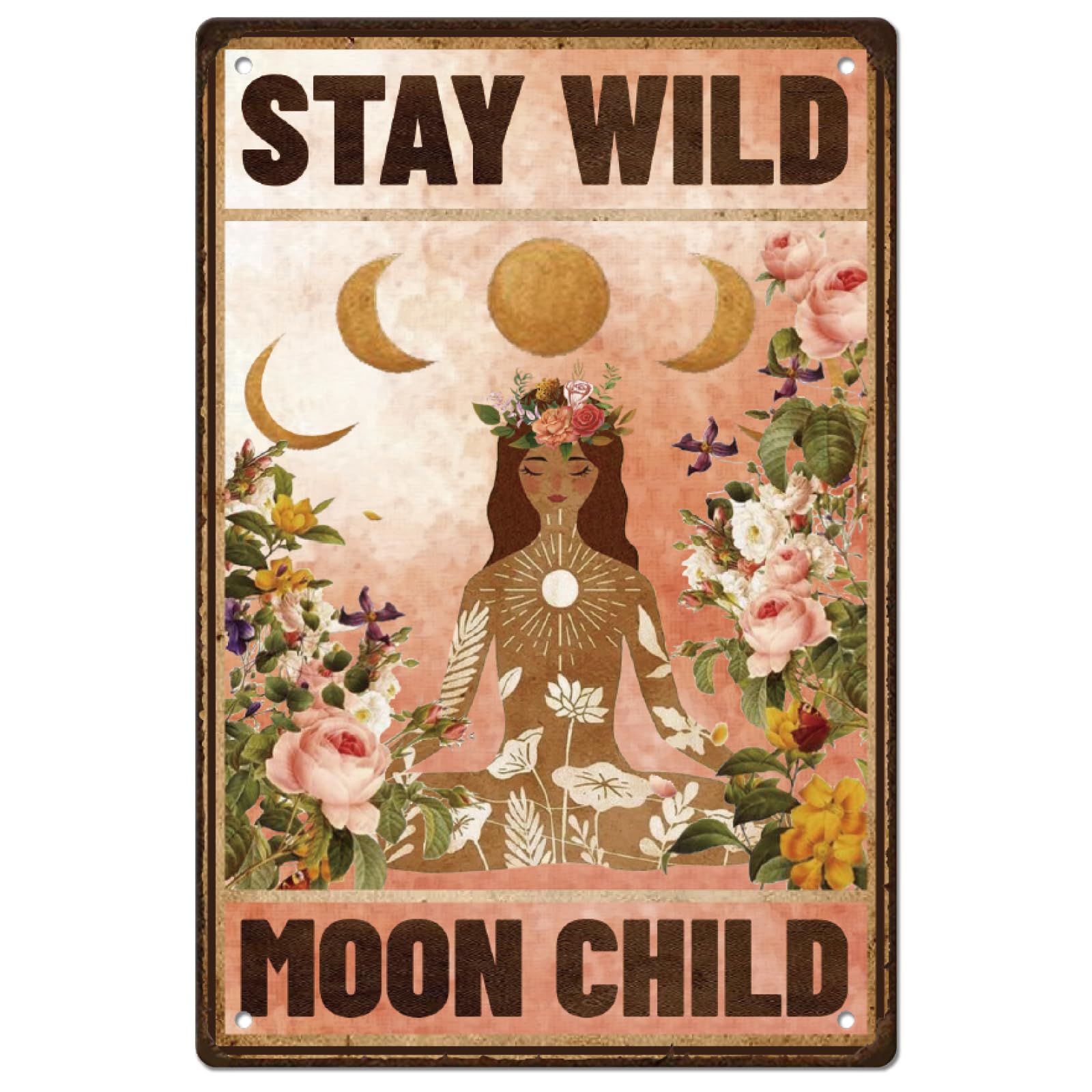 SUPERDANT Surfing Girl Tin Signs Summer Cottage Metal Sign Poster And She Lived Happily Ever After Vintage Wall Art Plaque for Beach Café Cabin Patio Pool Living Room Bedroom Decoration