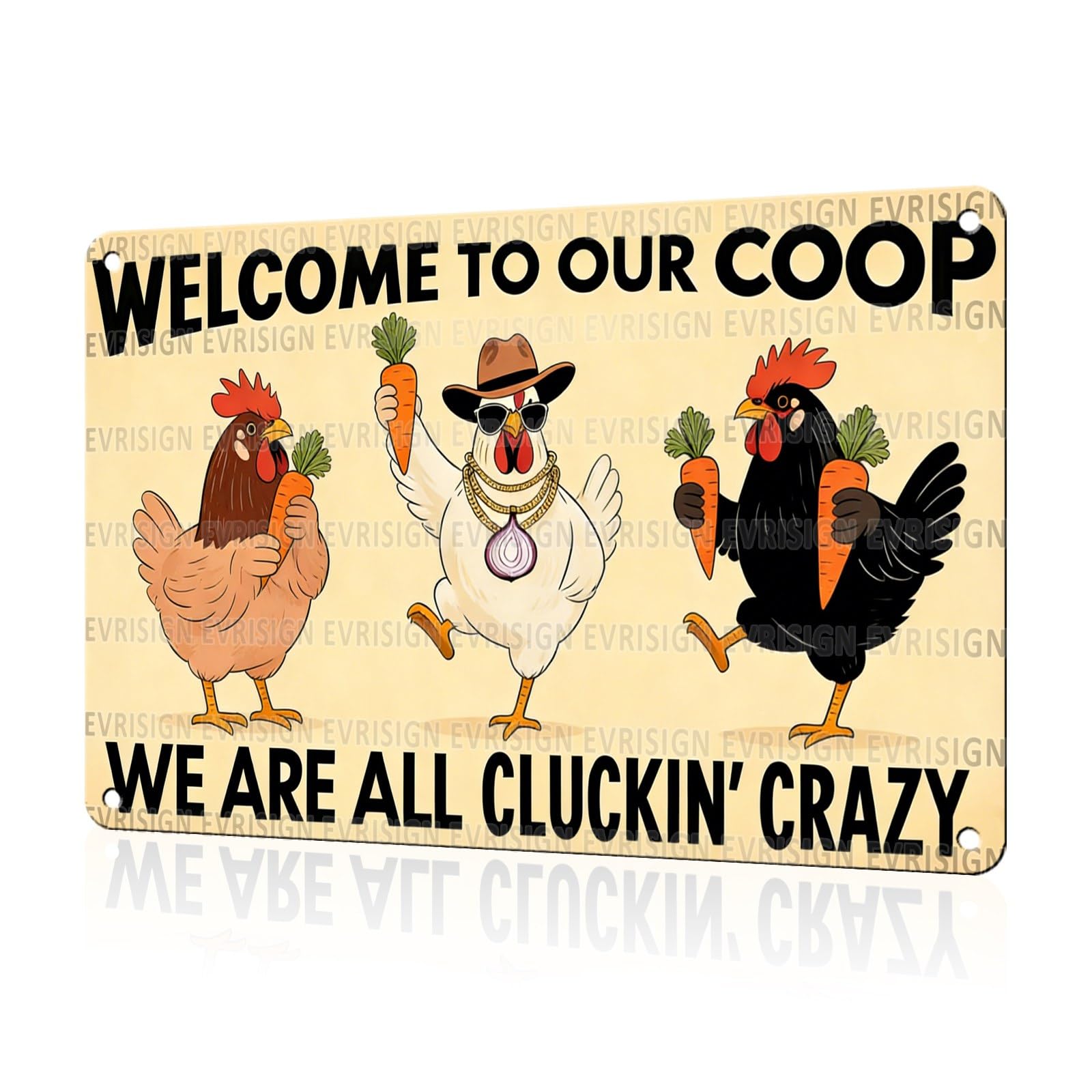 Funny Chicken Faith & Farmhouse Gifts Just A Girl Who Loves Jesus&Chickens Vintage Tin Sign for Farm Kitchen Garden or Cottage Wall 8x12Inch