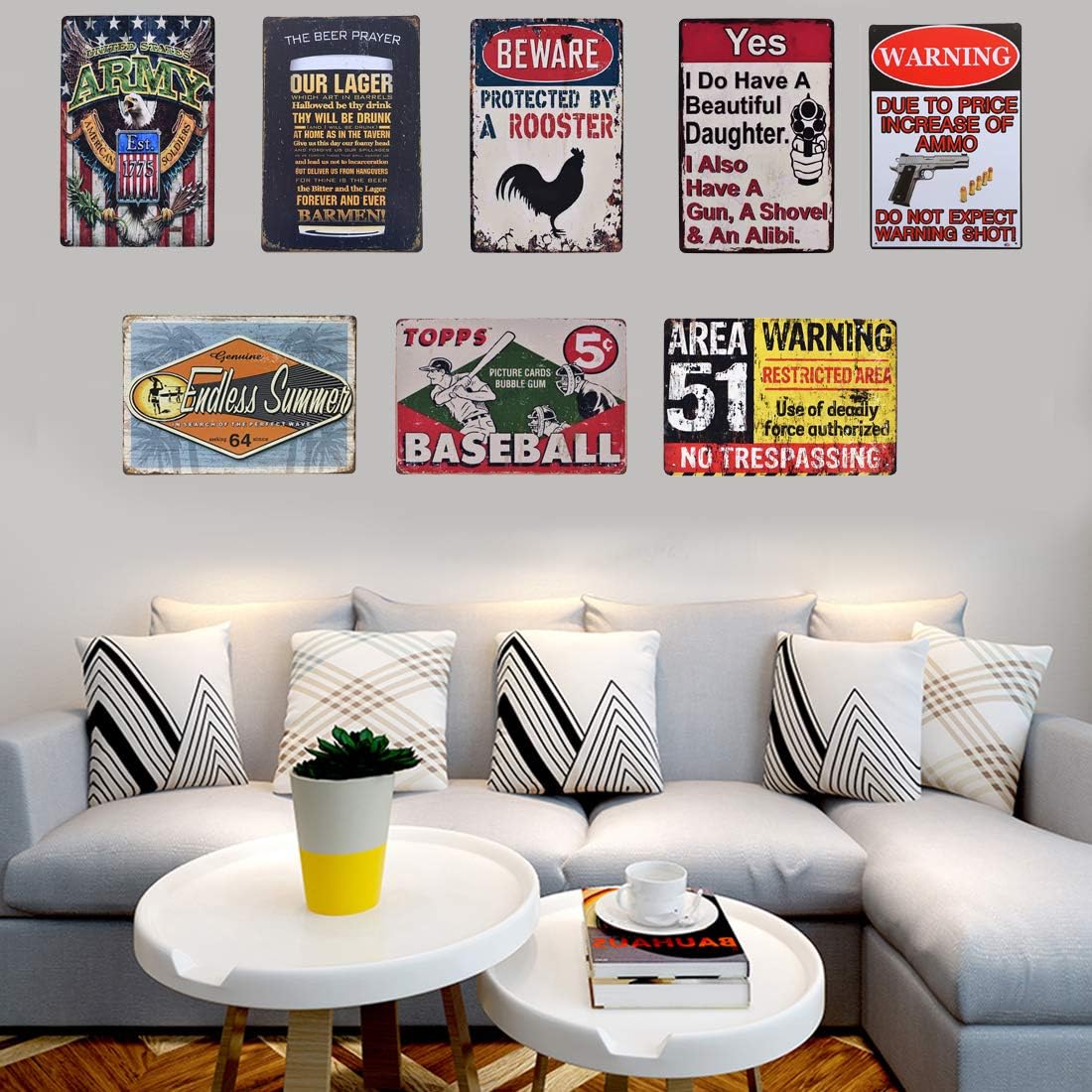 Flytime Genuine Endless Summer Seaside Beach Vintage Metal Tin Sign Wall Art Decor Coffee Retro Decoration for Home Bar 8X12Inch