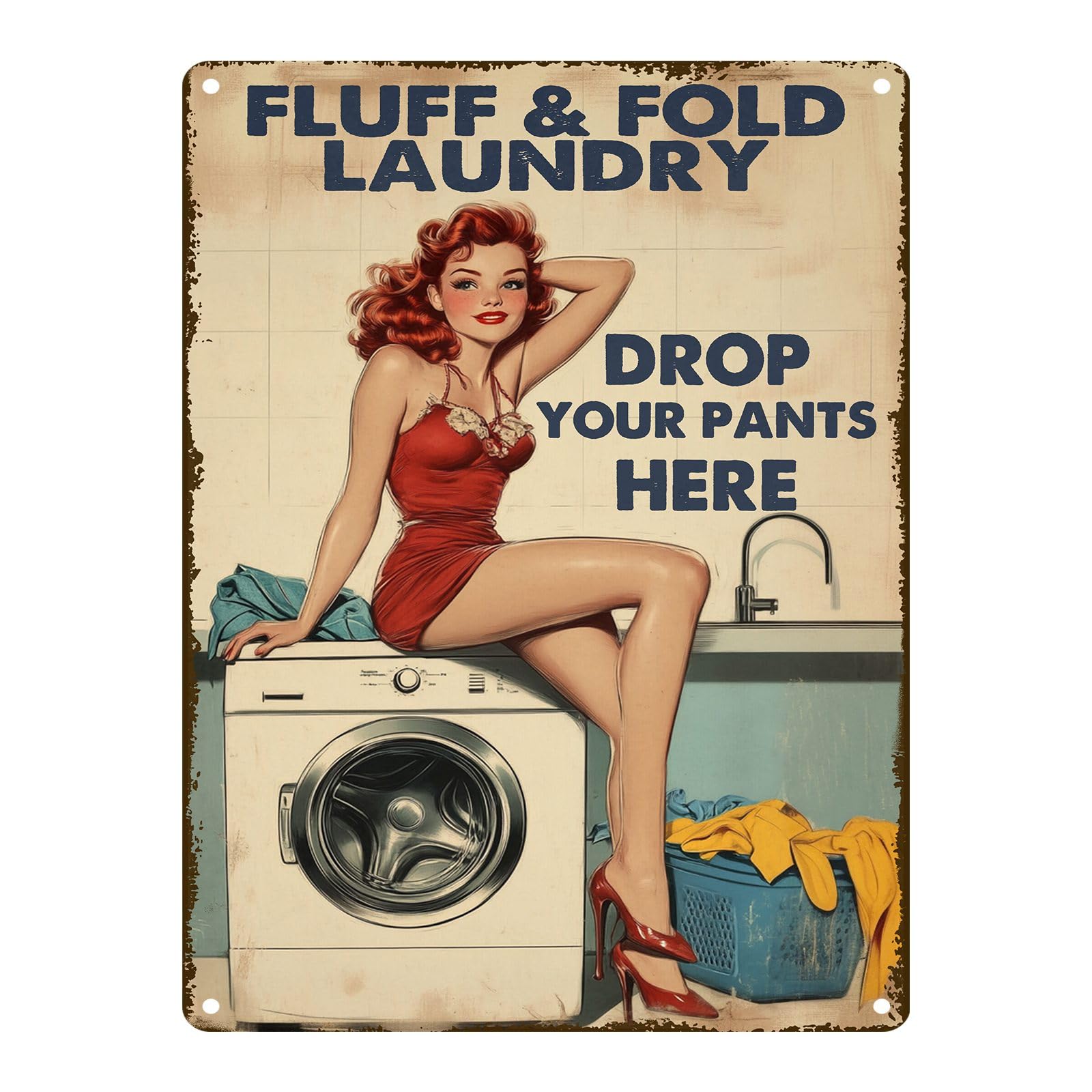 Laundry Metal Tin Sign Laundry Room Wall Decor Fresh Linens Breezy Days Signs Retro Posters for Bathroom Home Bedroom Laundromat Garden 8x12inch